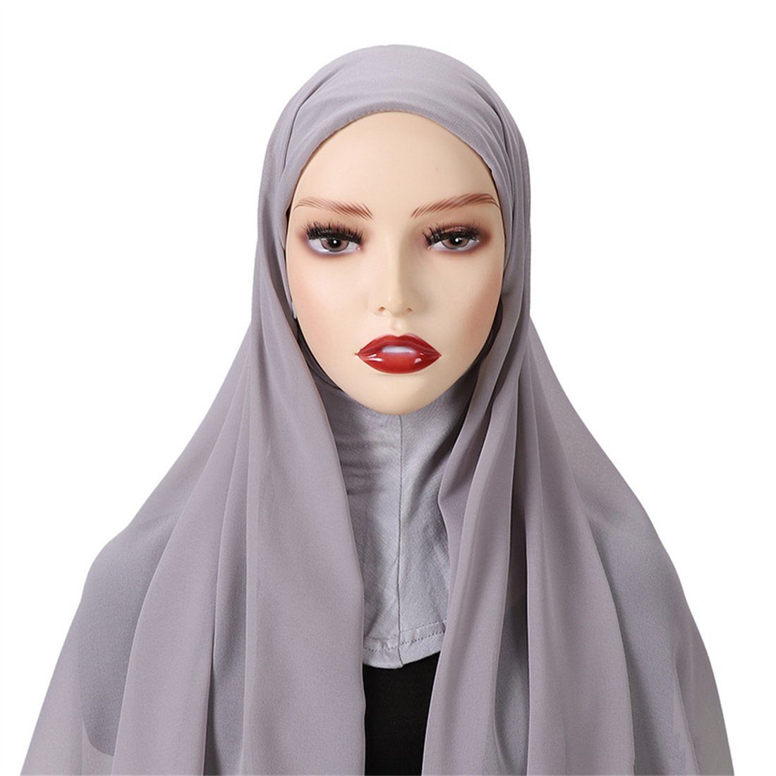 DÖRÖY Seidenschal Frauenkopfbedeckung Sarong, Sarong, Kopfbedeckung Grau