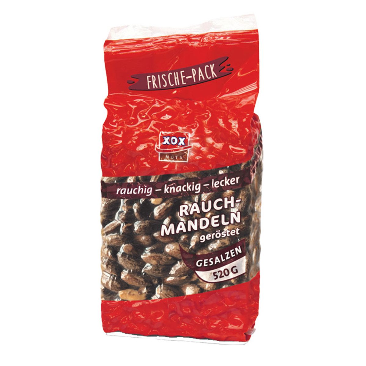 XOX Knabberei, XOX Rauchmandeln geroestet gesalzen mit feinem Raucharoma 520g