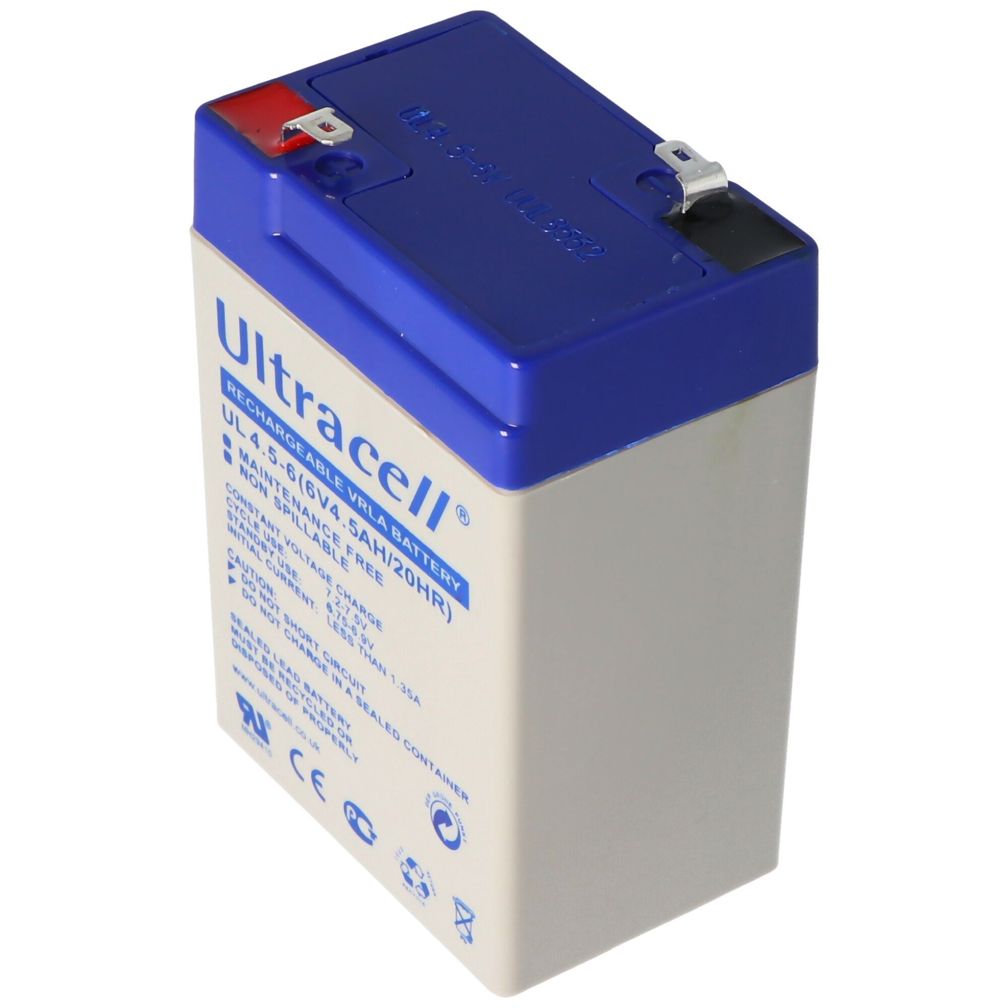 Ultracell Ultracell UL 4.5-6 Blei Akku mit Faston 4,8mm Kontakten Akku 4500 mAh (6,0 V)
