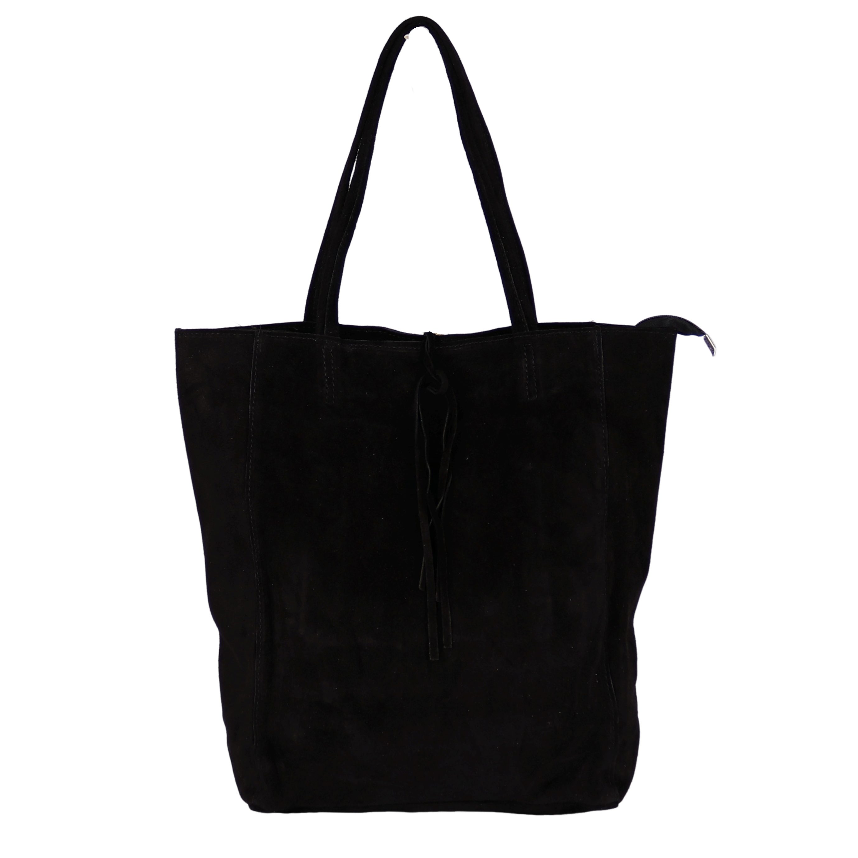 MIRROSI Сумки для покупок aus Echtleder / Wildleder, Made in Italy, Henkeltasche Tasche (Einkaufstasche in vielen trendigen Farben), Tragetasche (38x38x16cm) mit Stauraum A4 Ordner