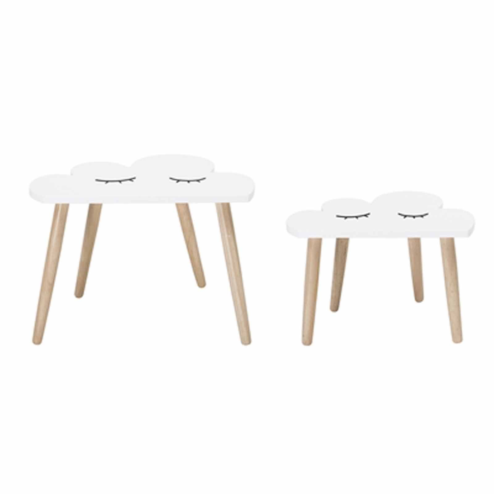 Bloomingville Kindertisch Bloomingville Kinder Tisch 2er-Set Wolke weiß