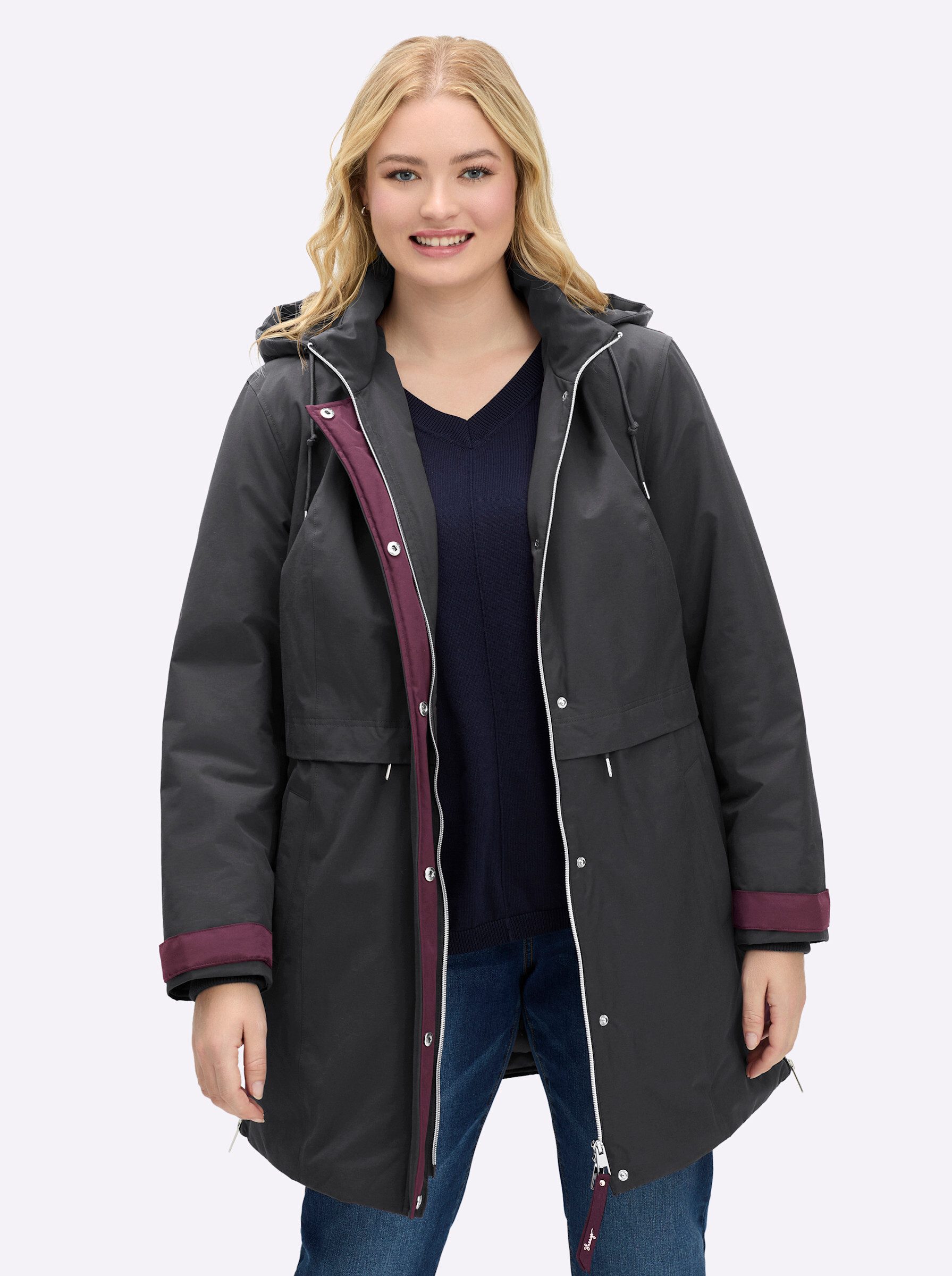 Sheego Allwetterjacke Kapuzenjacke . günstig online kaufen