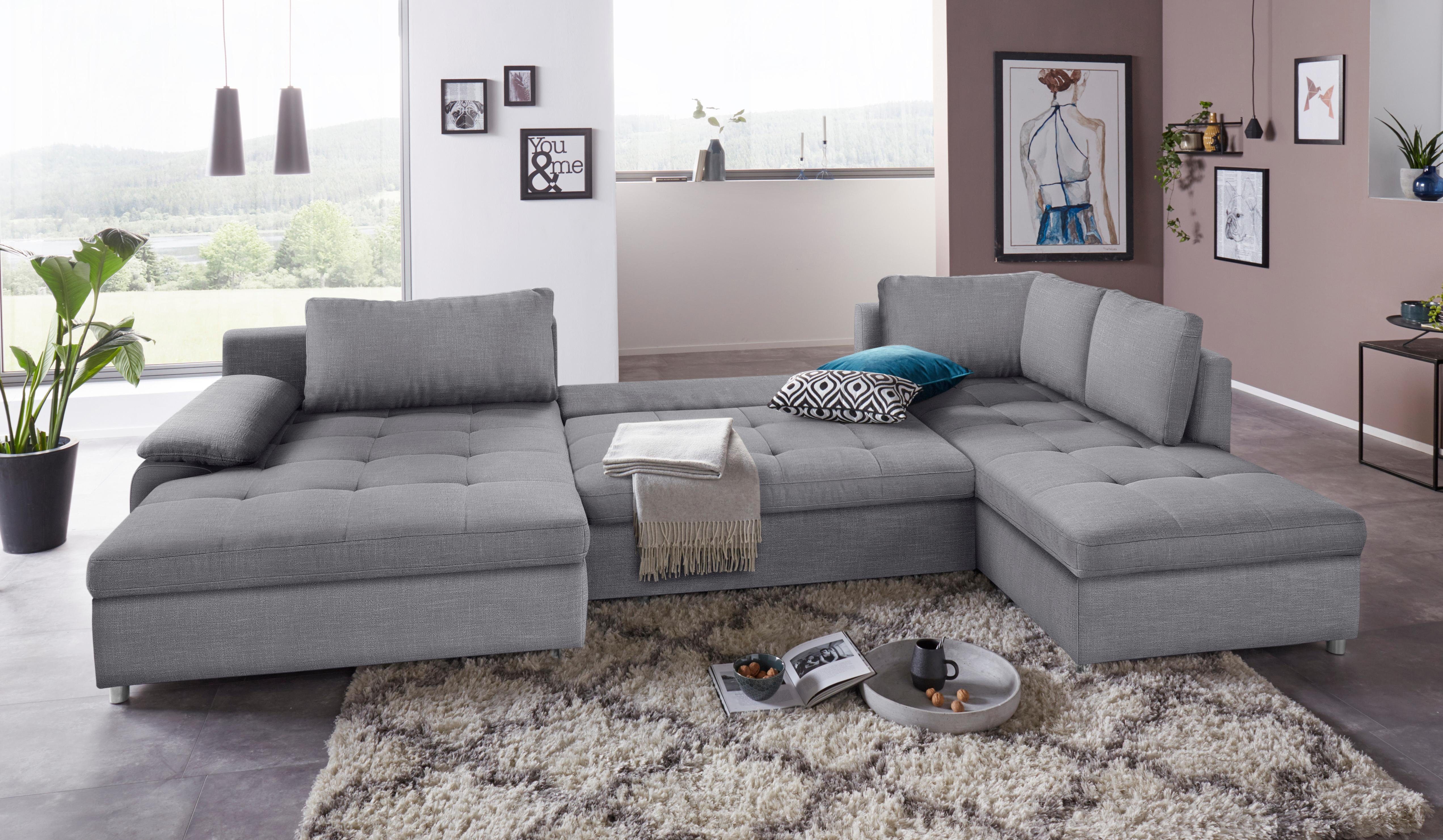 sit&more Wohnlandschaft "Labene U-Form", wahlweise mit Bettfunktion und Bet günstig online kaufen
