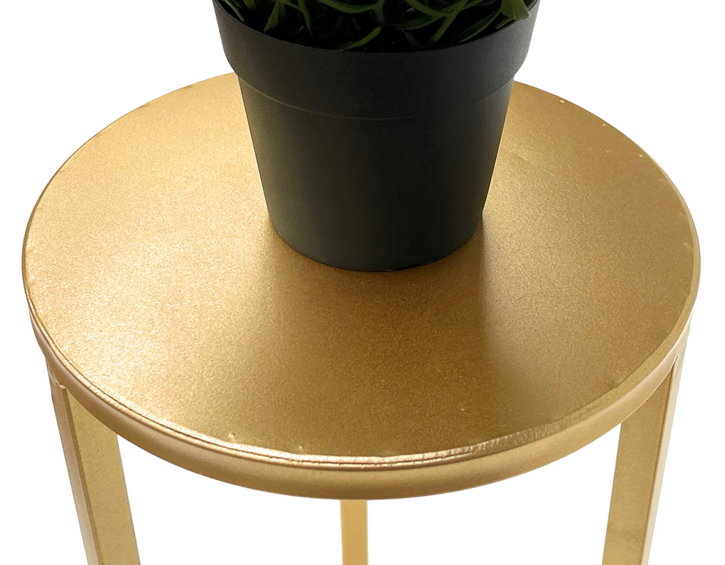DanDiBo Blumenhocker Metall Gold Rund 50-70 cm Blumenständer 96510