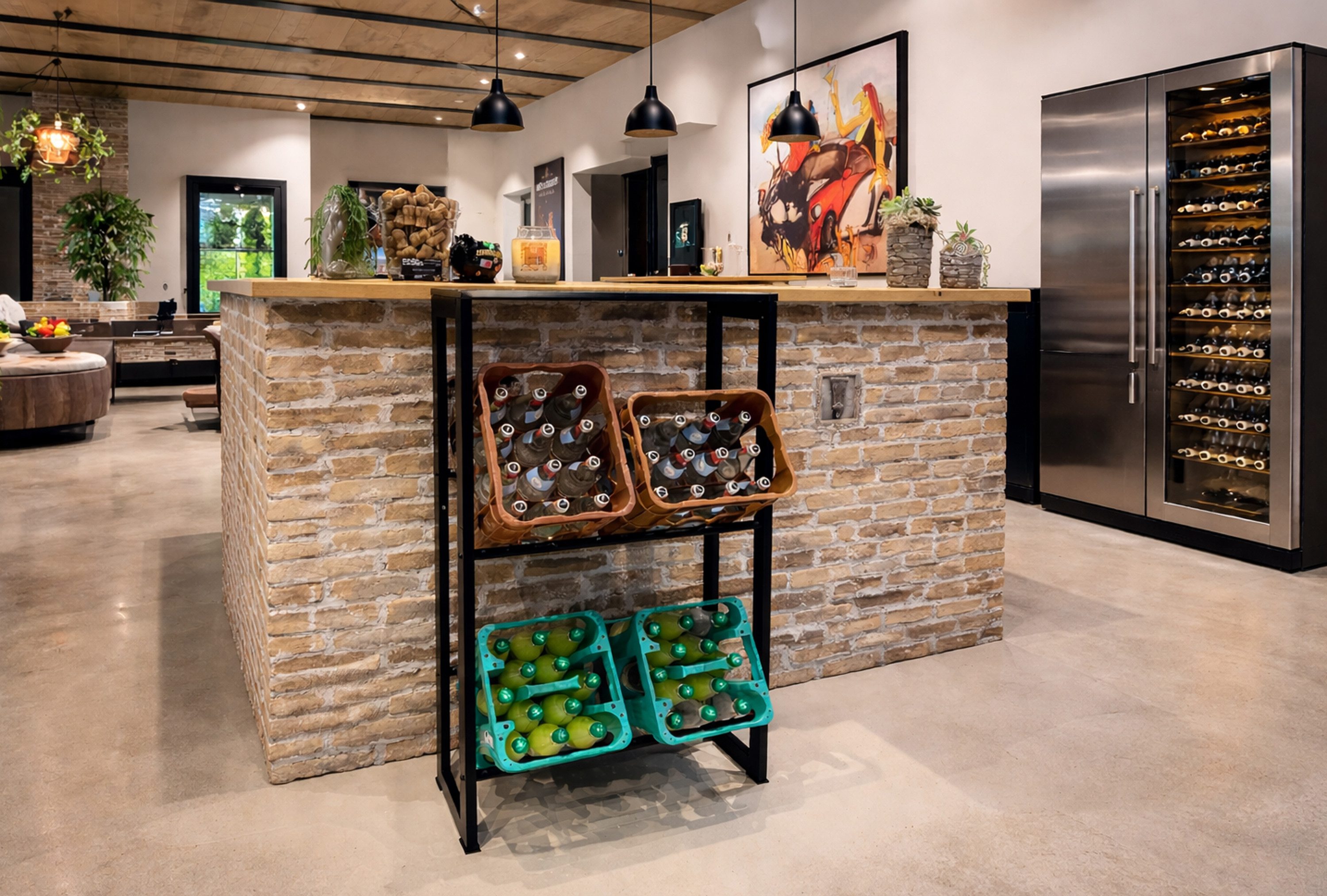 Quick Star Flaschenregal Getränkekistenregal 71x30x129cm Ablage, 4-tlg.