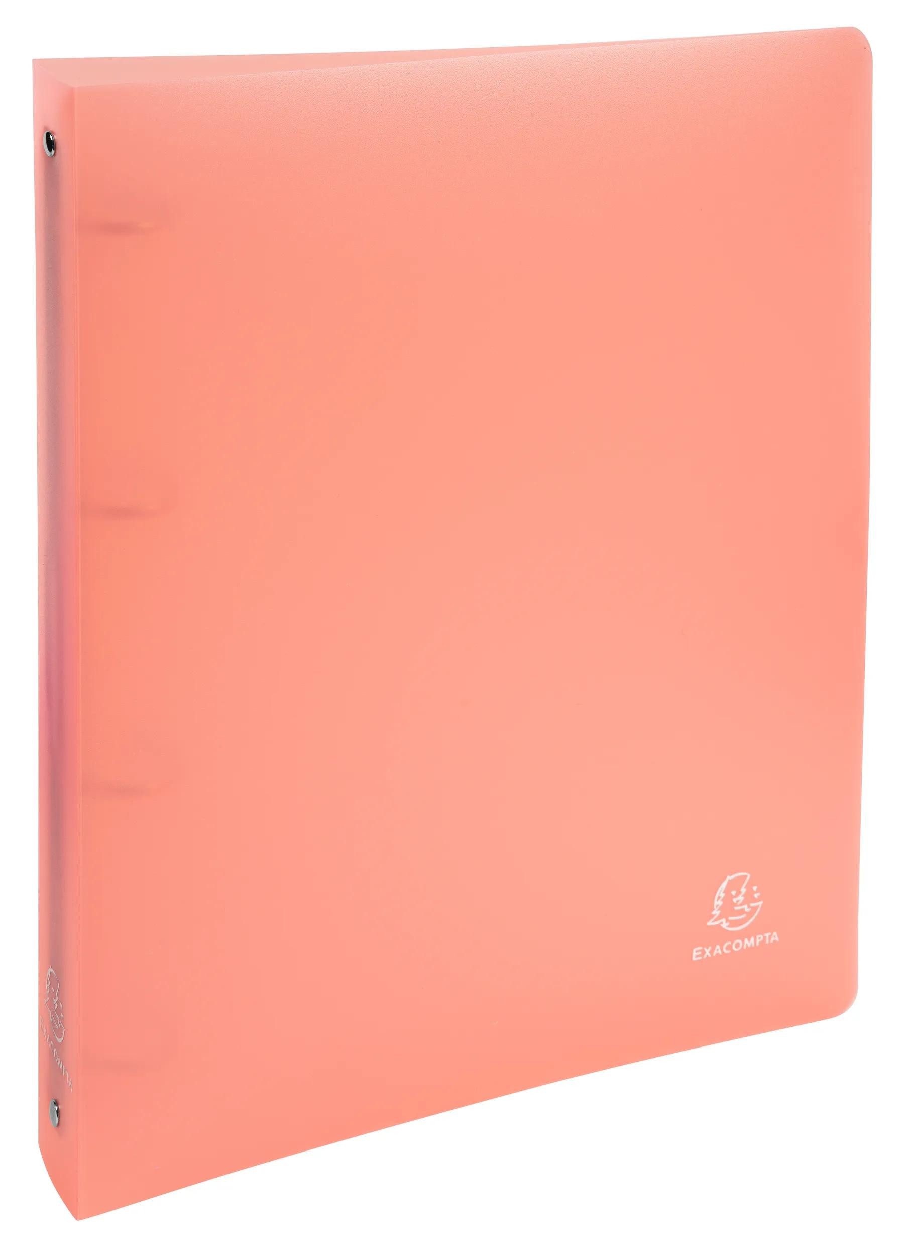 EXACOMPTA Ringbuchmappe 15x Ringbuch A4+ PP, 4 Ringe 30mm, Korallenrot, 51977E, PP Ringbücher