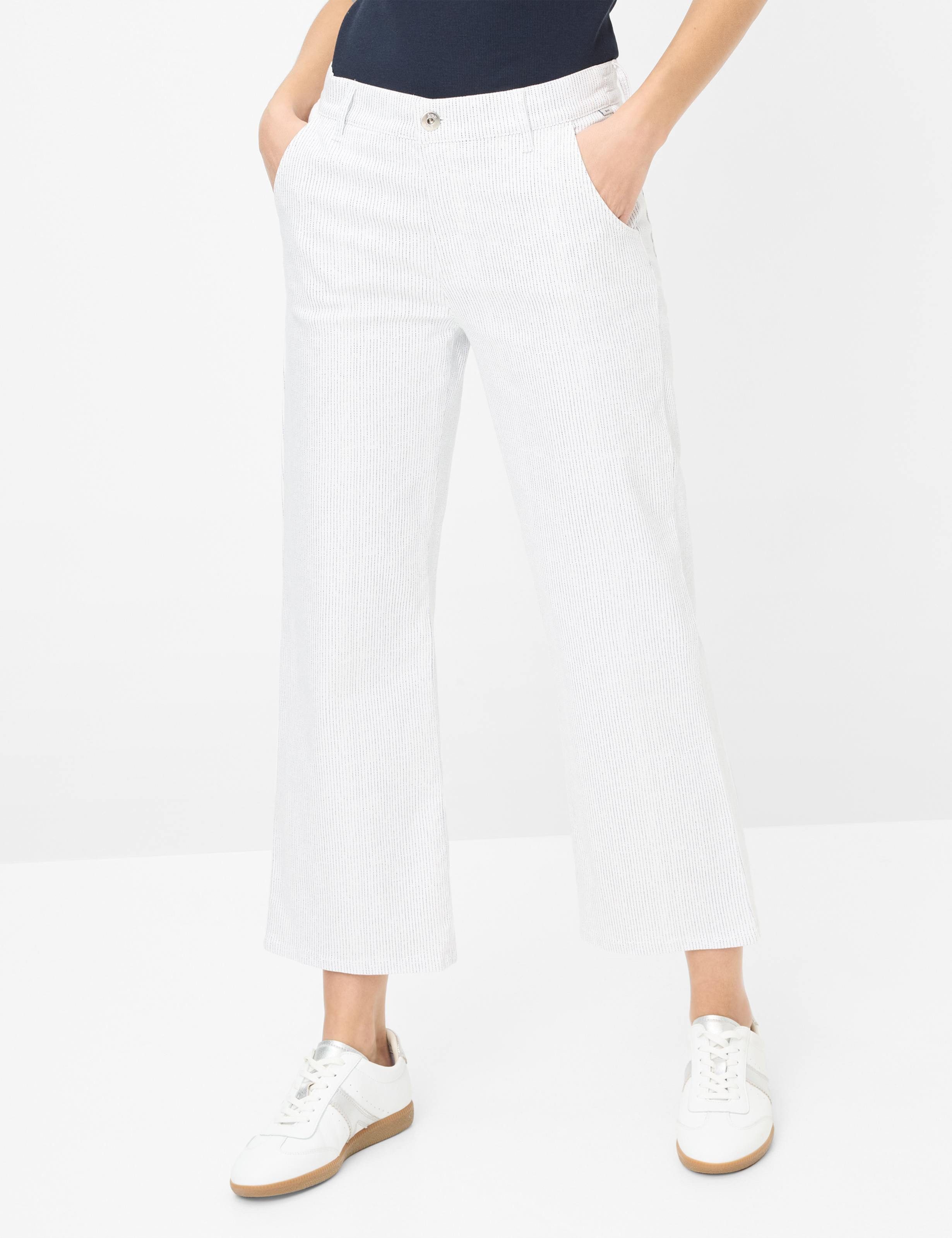 BRAX Damen Hose Maine S Culotte - Bequeme Leinenhose Mit Weiter Silhouette