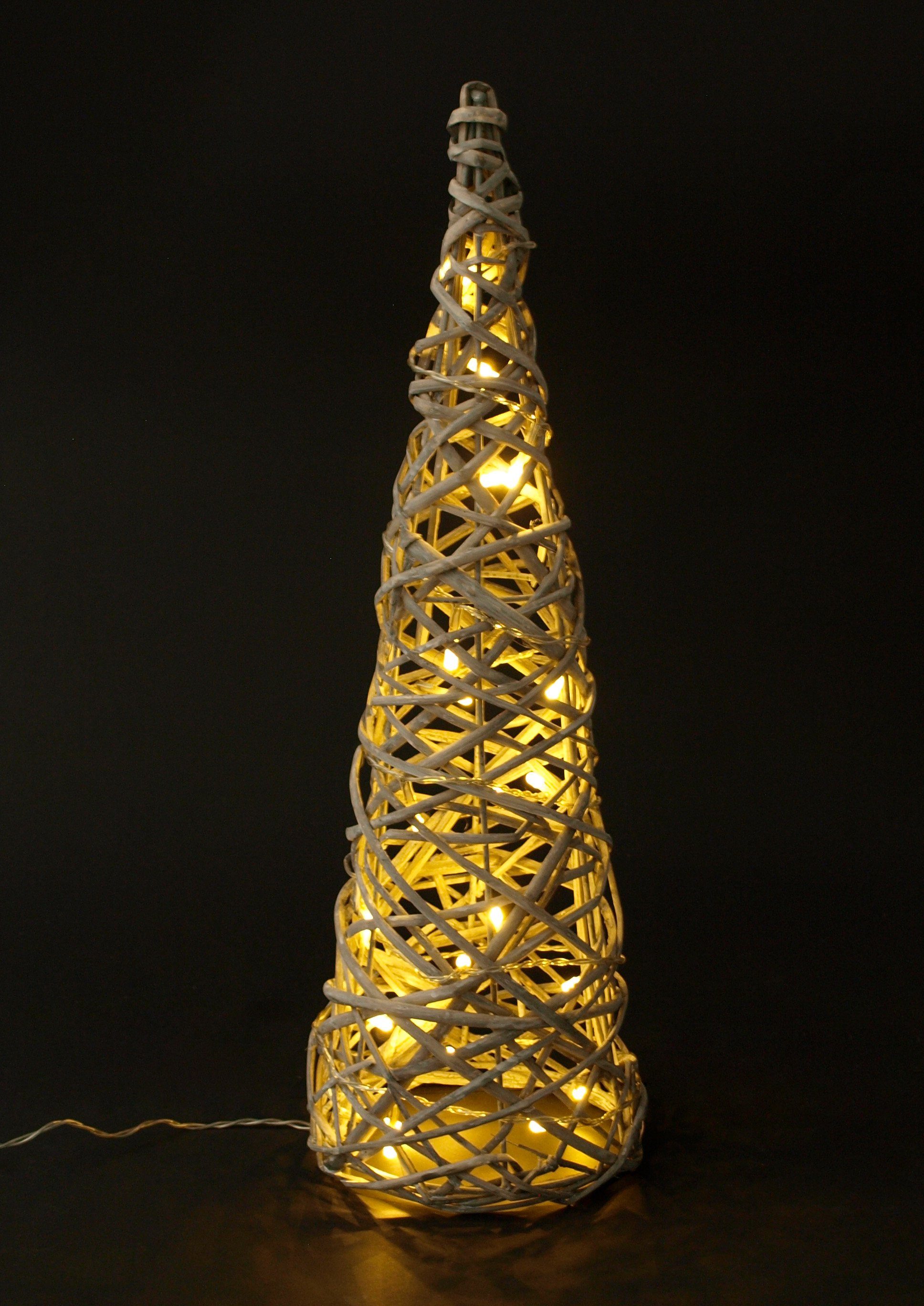 DEGAMO Künstlicher Weihnachtsbaum 50cm aus Weide, grau, Weidenbaum, 20