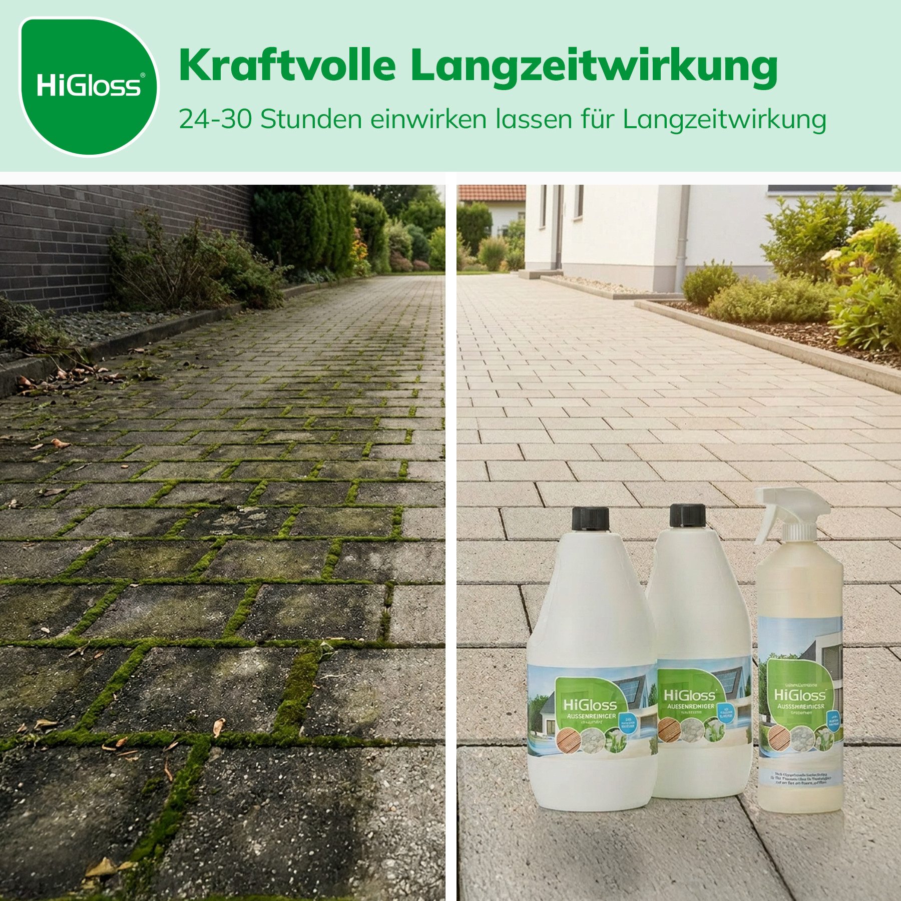 HiGloss Außenreiniger mit Langzeitwirkung Entkalker (2, [2-St. Special Edition 2er Set Effektive Reinigung, kraftvoll gegen Schmutz für Outdoor-Oberflächen)