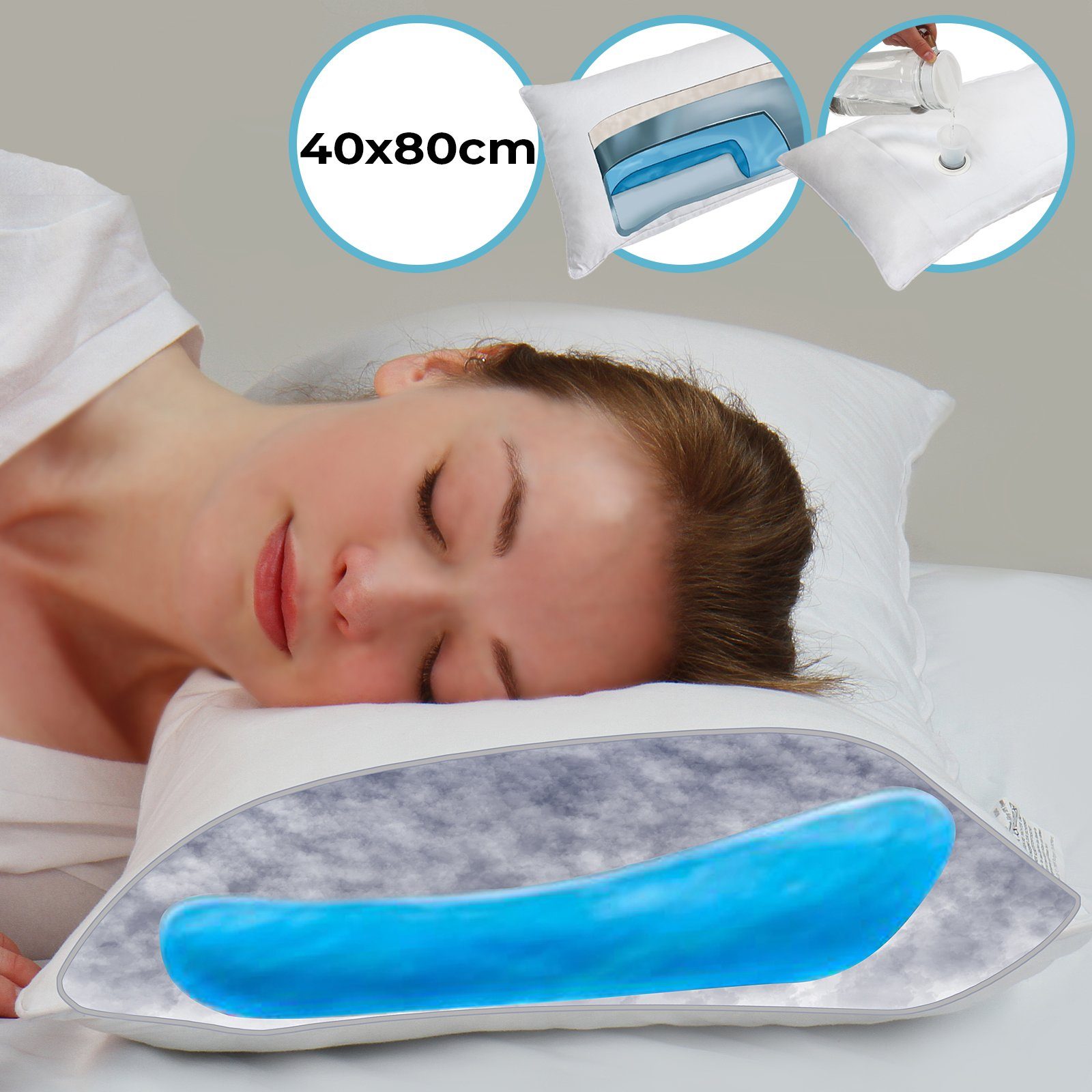 Jago Wasserkissen Wasserkissen Nackenstützkissen Wasserkopfkissen günstig online kaufen