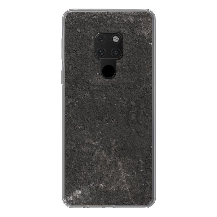 MuchoWow Handyhülle Beton - Wand - Schwarz - Vintage - Industriell Phone Case Handyhülle Huawei Mate 20 Silikon Schutzhülle