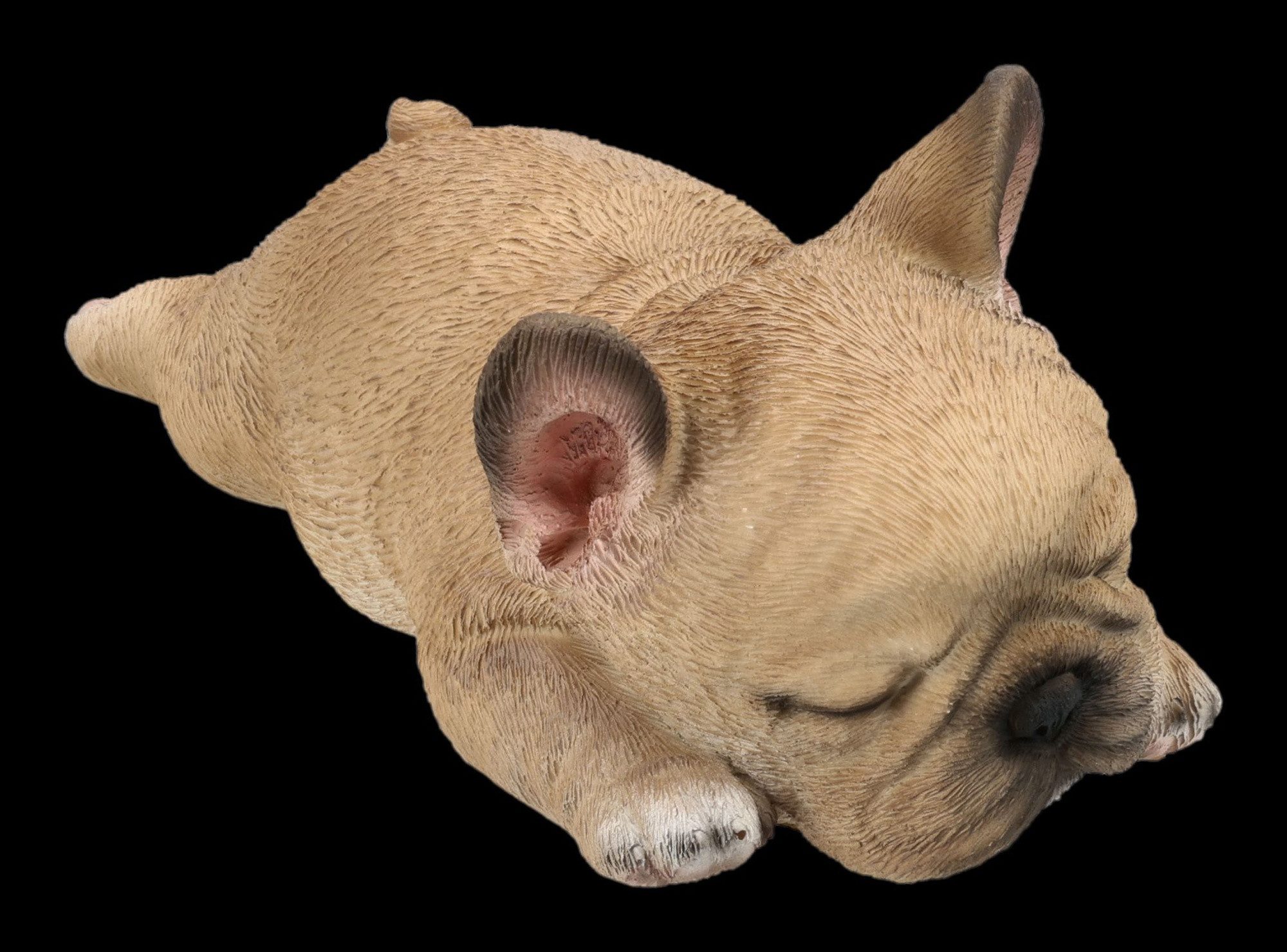 Figuren Shop GmbH Tierfigur Französische Bulldogge Figur – schlafender Welpe Statue 19 cm Hund