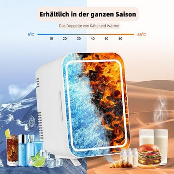 Welikera Schminkschrank Mini Kosmetik Kühlschrank,4L Tragbarer Autokühlschrank mit LED-Licht