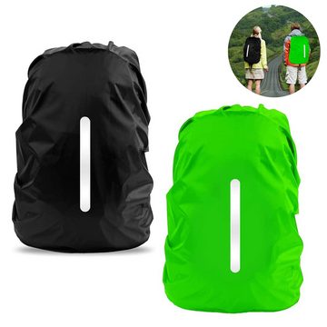 Lubgitsr Rucksack-Regenschutz Rucksack Regenschutz,Wasserdichte mit Reflexstreifen Verstellschnalle (2-St)