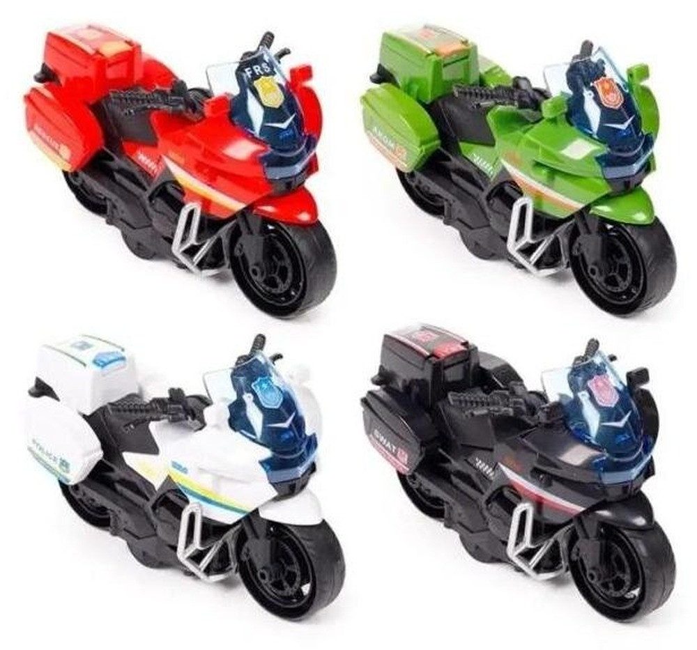 Puckator Spielzeug-Motorrad Push/Pull Motorrad Action-Spielzeug mit Reibungsantrieb