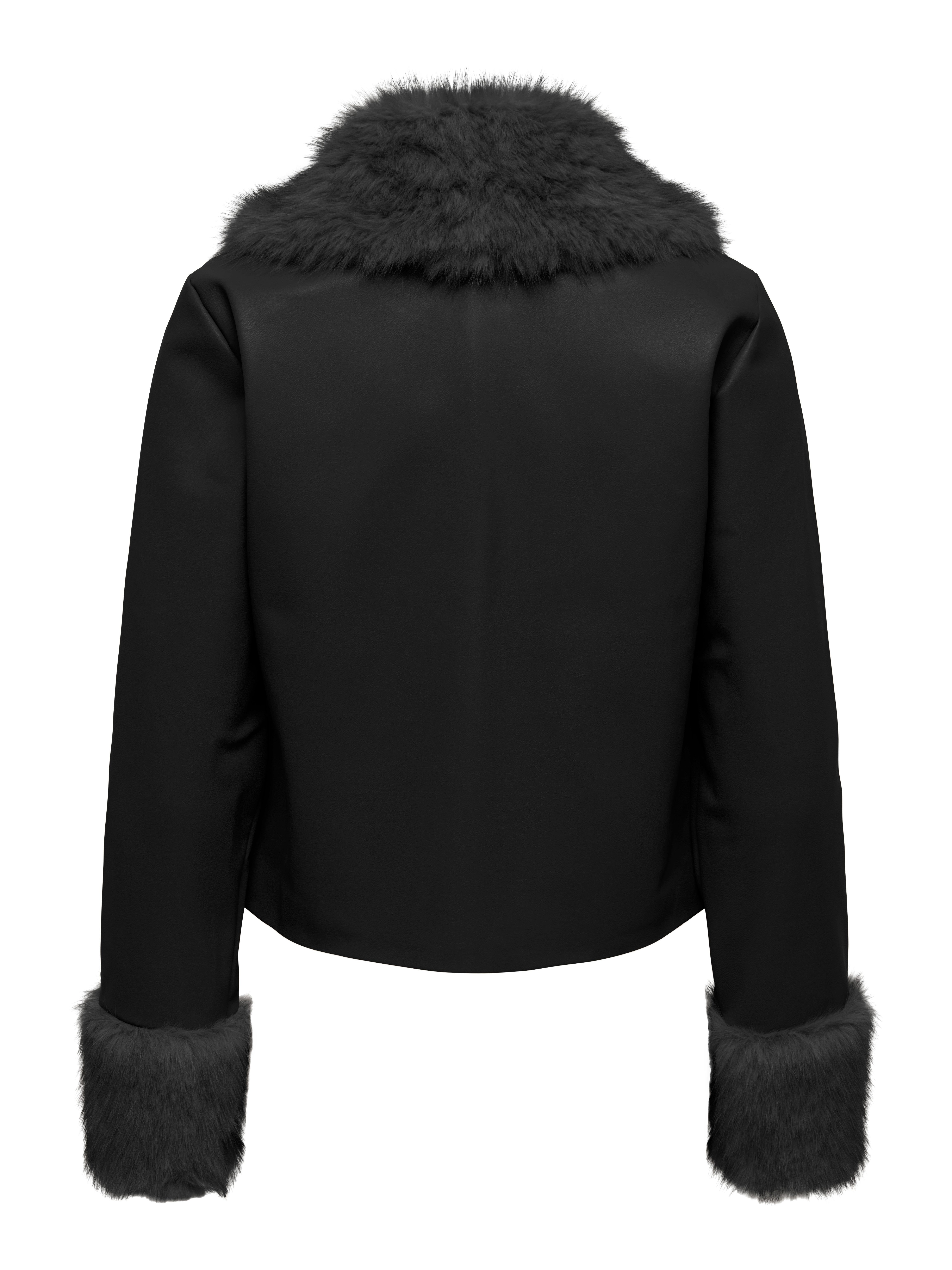 ONLY Lederimitatjacke ONLBAZ FAUX LEATHER FUR JACKET CC OTW Lederimitat