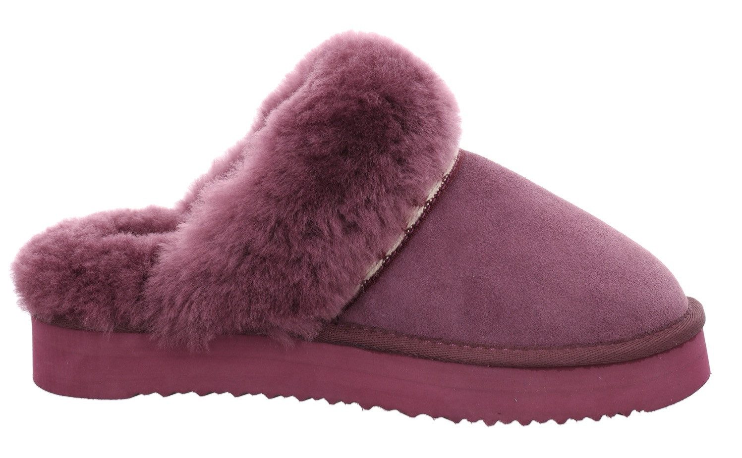 Rohde GENOVA Pantoffel Hausschuh, Clog mit Lammwolle und Plateasohle