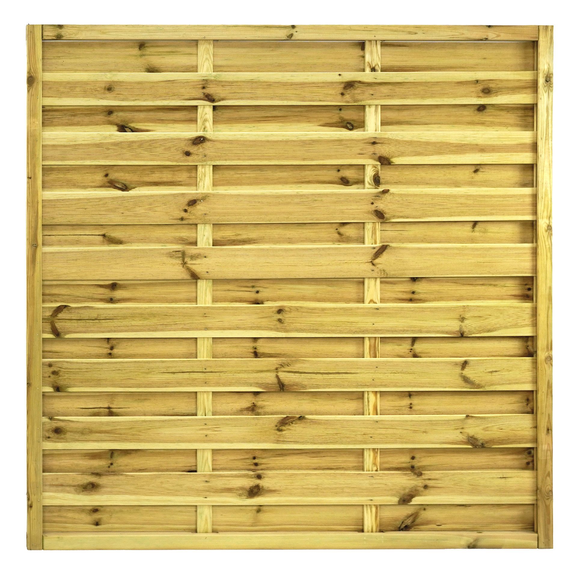GartenLand Zaun Sichtschutzzaun Vario gerade Kiefernholz – Kesseldruckimprägniert, (Set, Ohne Pfosten)