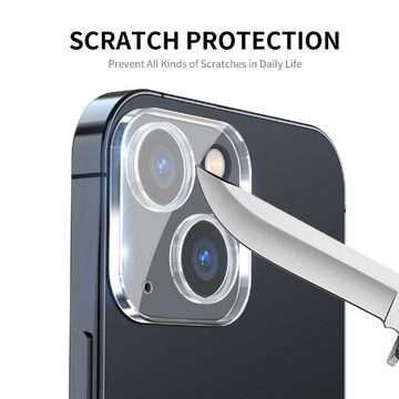 Protectorking Schutzfolie 3x Kamera 9H Panzerhartglas für iPhone 14 Plus 3D KLAR ECHTES TEMPERED, (3-Stück), Kameraschutzglas, Schutzglas Echtglas Tempered 9H Panzerglas 3D-KLAR