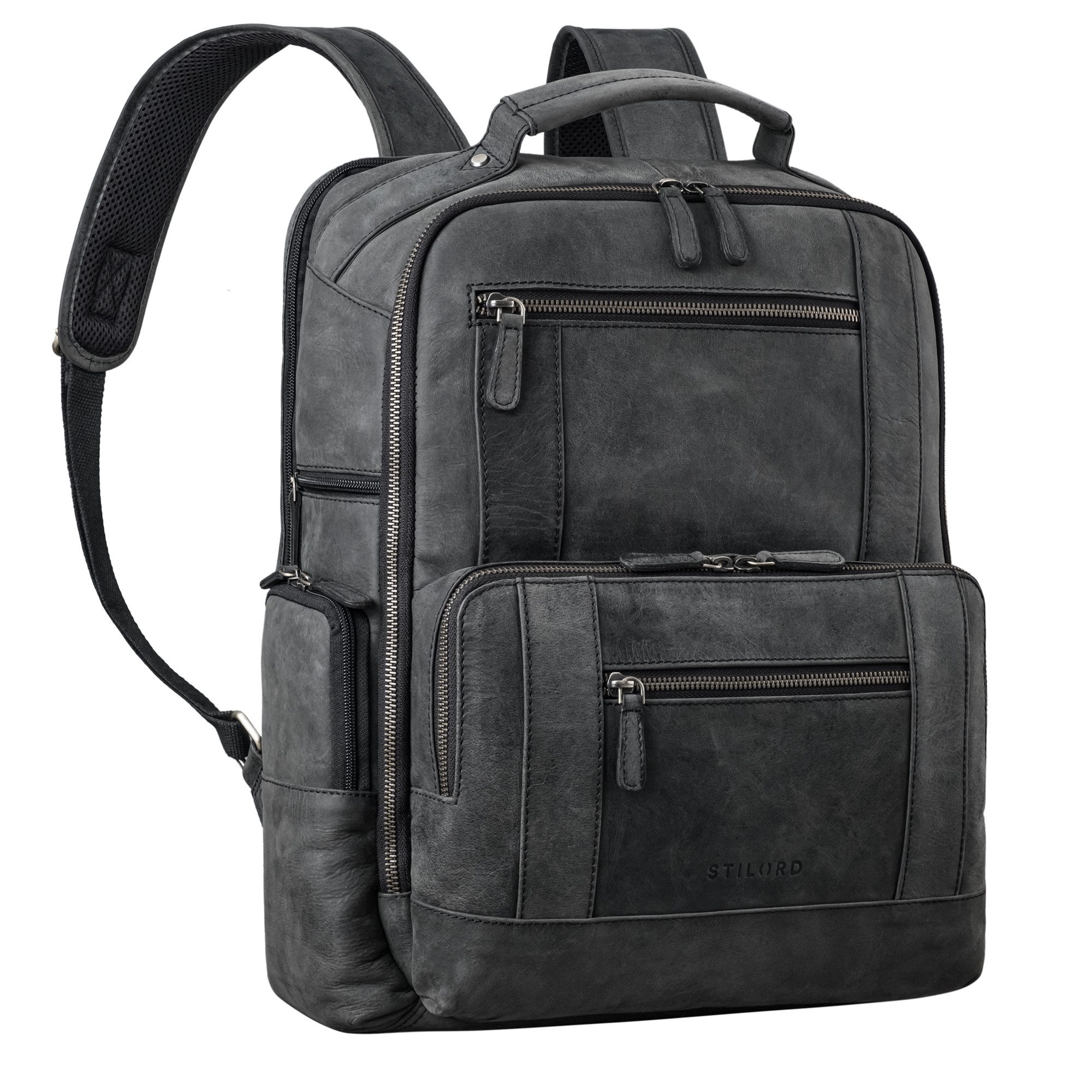 STILORD Notebookrucksack "Eike" Modischer Laptoprucksack 15,6 Zoll Leder