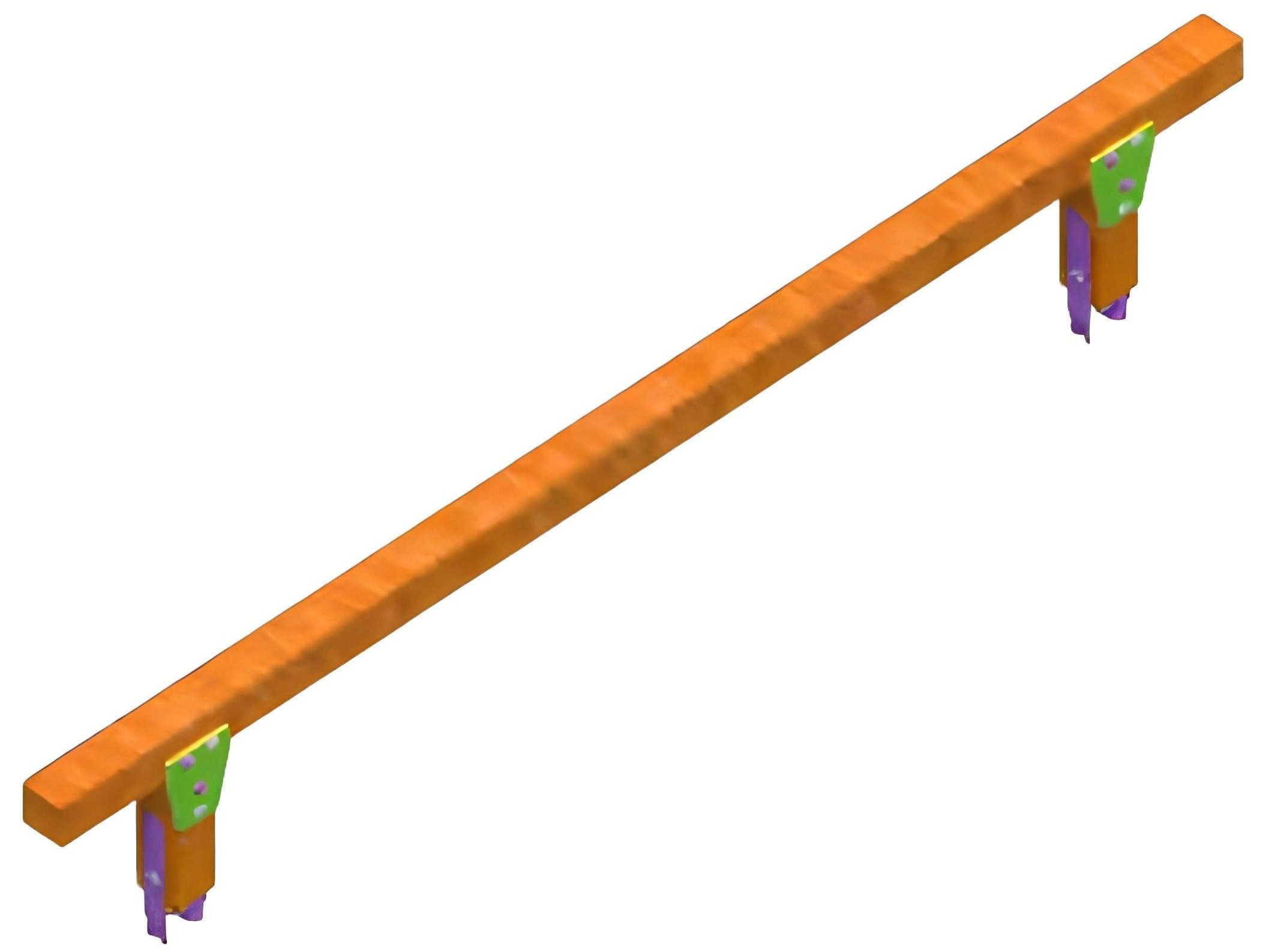 Klettergerüst Balancierbalken aus Holz mit Abenteuerbrücke für Kinder