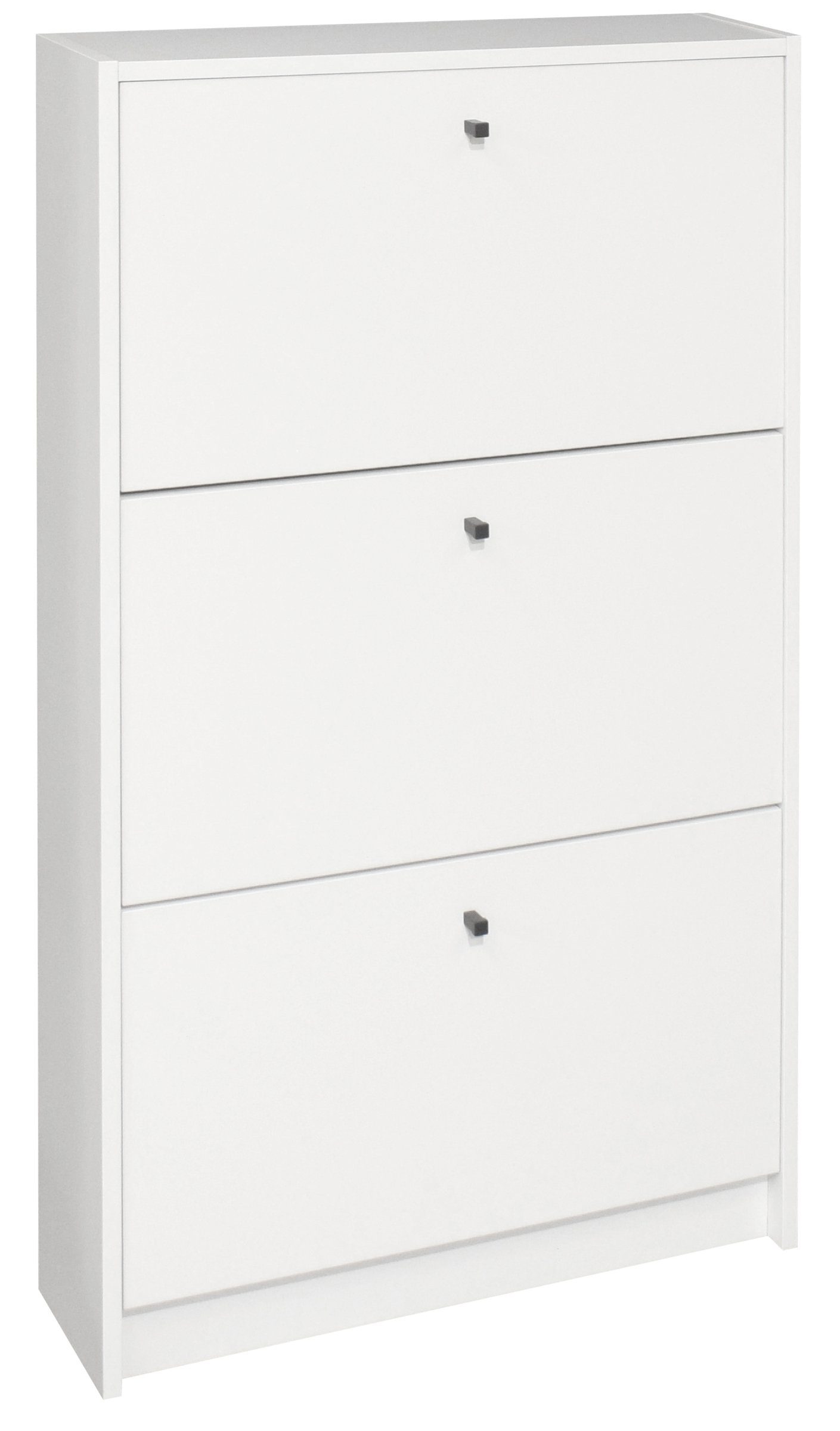 Mäusbacher Schuhkipper in weiß matt lack, Holzwerkstoff - 60x104x16cm (BxHxT)