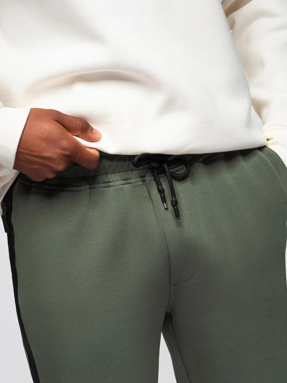 OMBRE Sweathose Herren-Jogginghose mit geradem Bein und Gummidetails