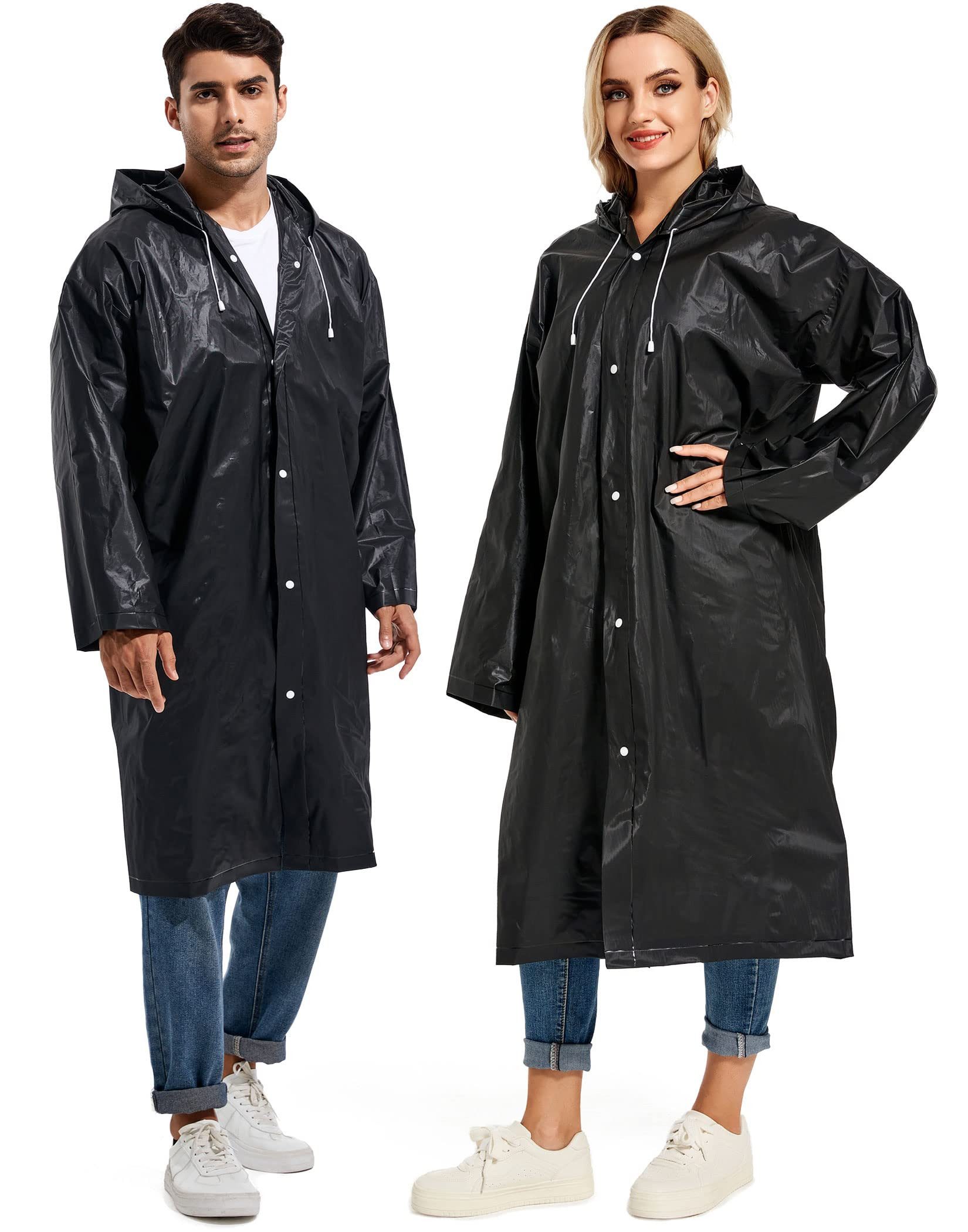 ZEUOPQ Regenmantel Regenmantel 2 St Regenponcho Herren Damen Wasserdicht Leicht zu tragen Moderner, schlichter Stil, geeignet für Fahrten an regnerischen Tagen