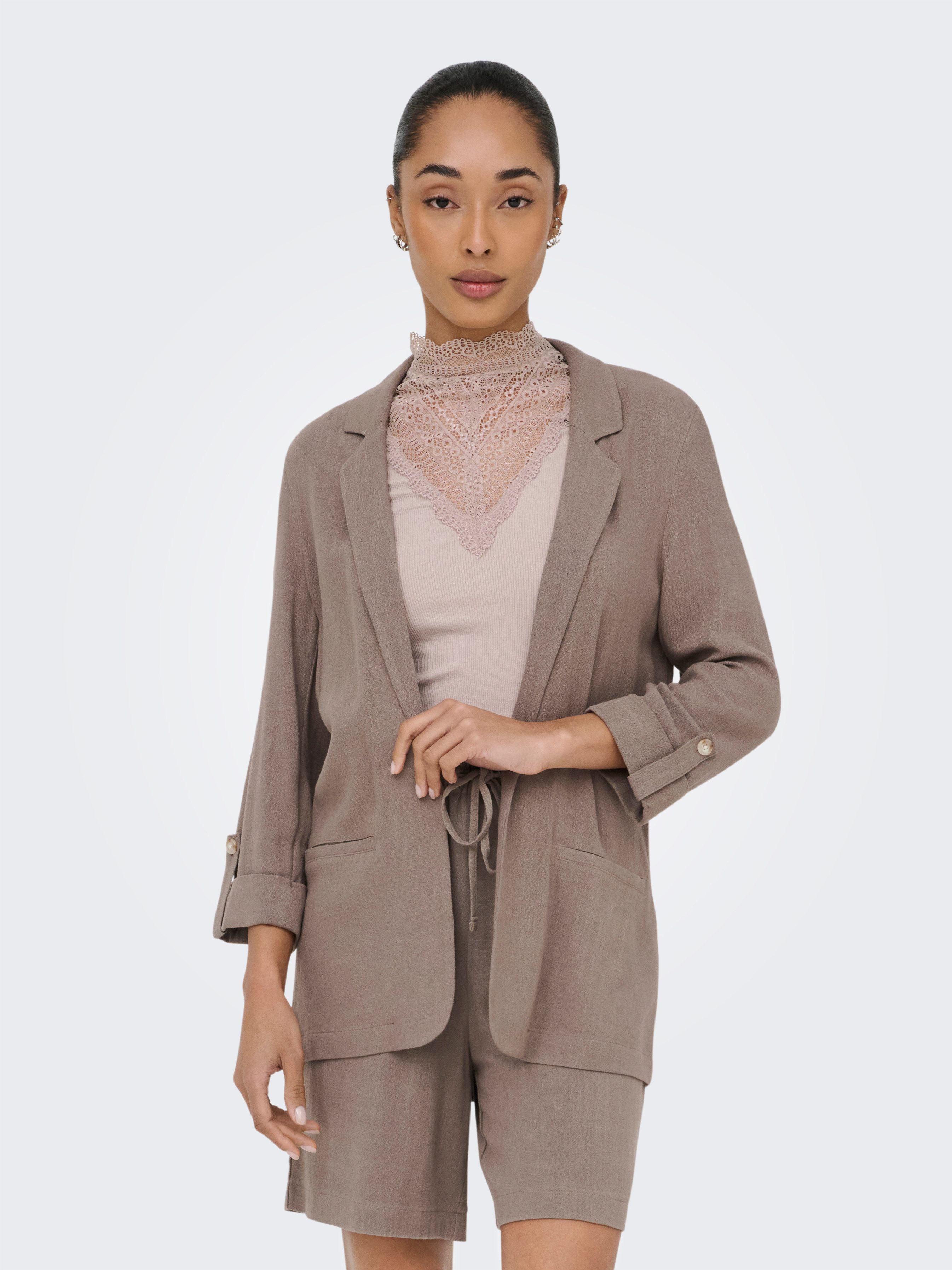 ONLY Longblazer ONLSIESTA 3/4 OPEN LIN BL BLAZE TLR NOOS – Bild 2 von 5