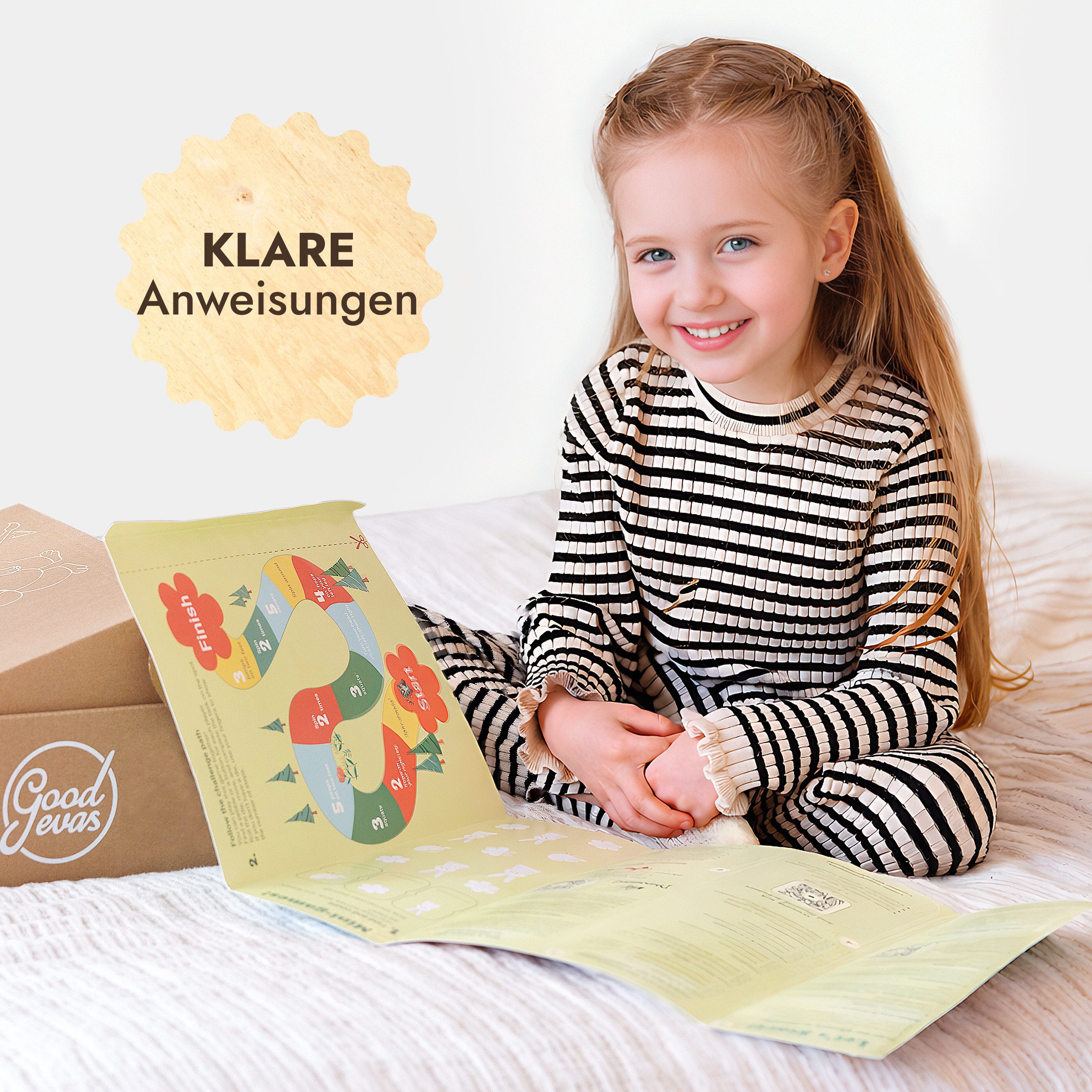 Goodevas Lernspielzeug Montessori Spielzeug für Kinder (Entwicklungsspielset, Lernspielzeuge, Motorikspielzeug aus Holz, Sensorisches Babyspielzeug), Geschenk zum 1. Geburtstag