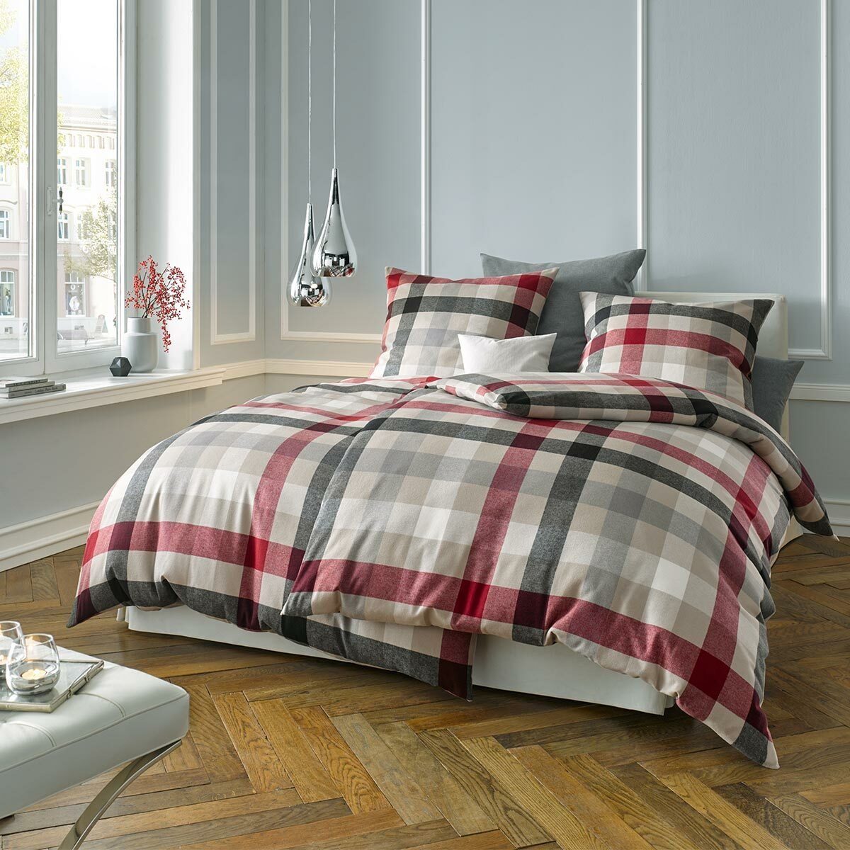 fleuresse Bettwäsche, Flanell, 3 teilig