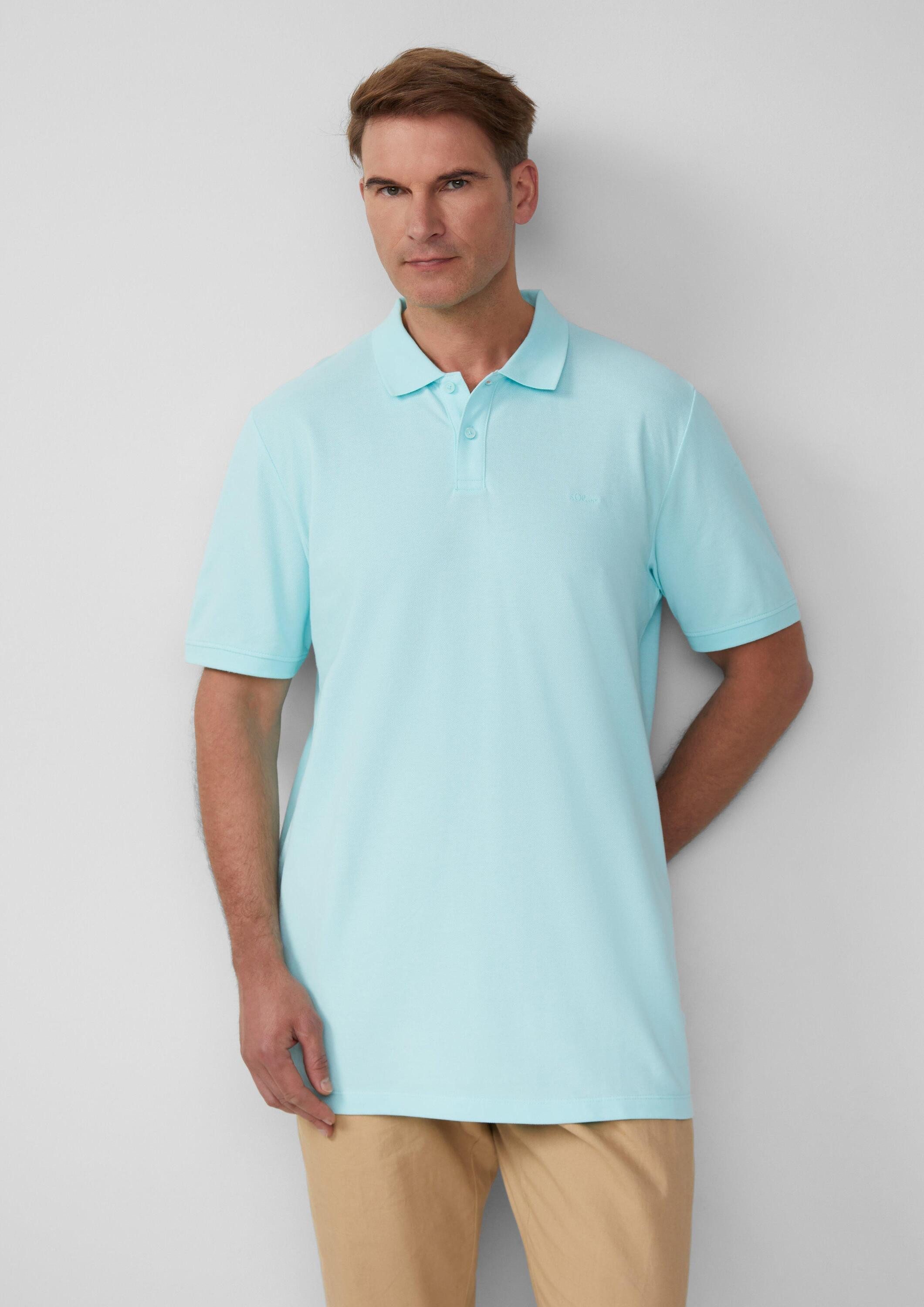 s.Oliver Kurzarmshirt Polo-Shirt Poloshirt aus Baumwollpiqué günstig online kaufen