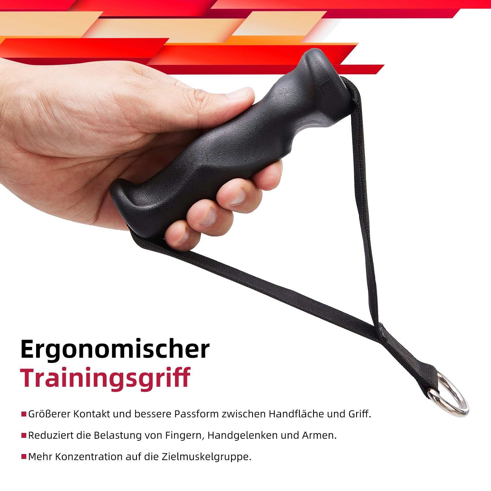 JASPORT Kraftstation ER01, (2 St. Trainingsgriffe), Ergonomisch, vielseitig einsetzbar, Anti-Hornhaut