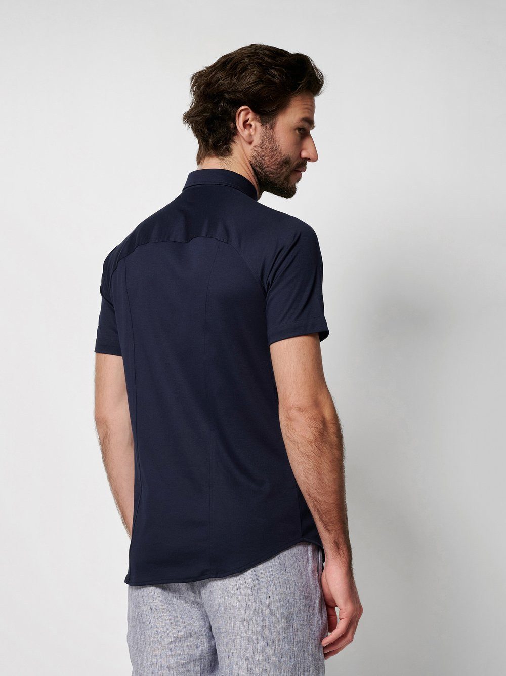 DESOTO Kurzarmhemd Jerseyhemd Casual Modern Button Down halbarm Flexibler S günstig online kaufen