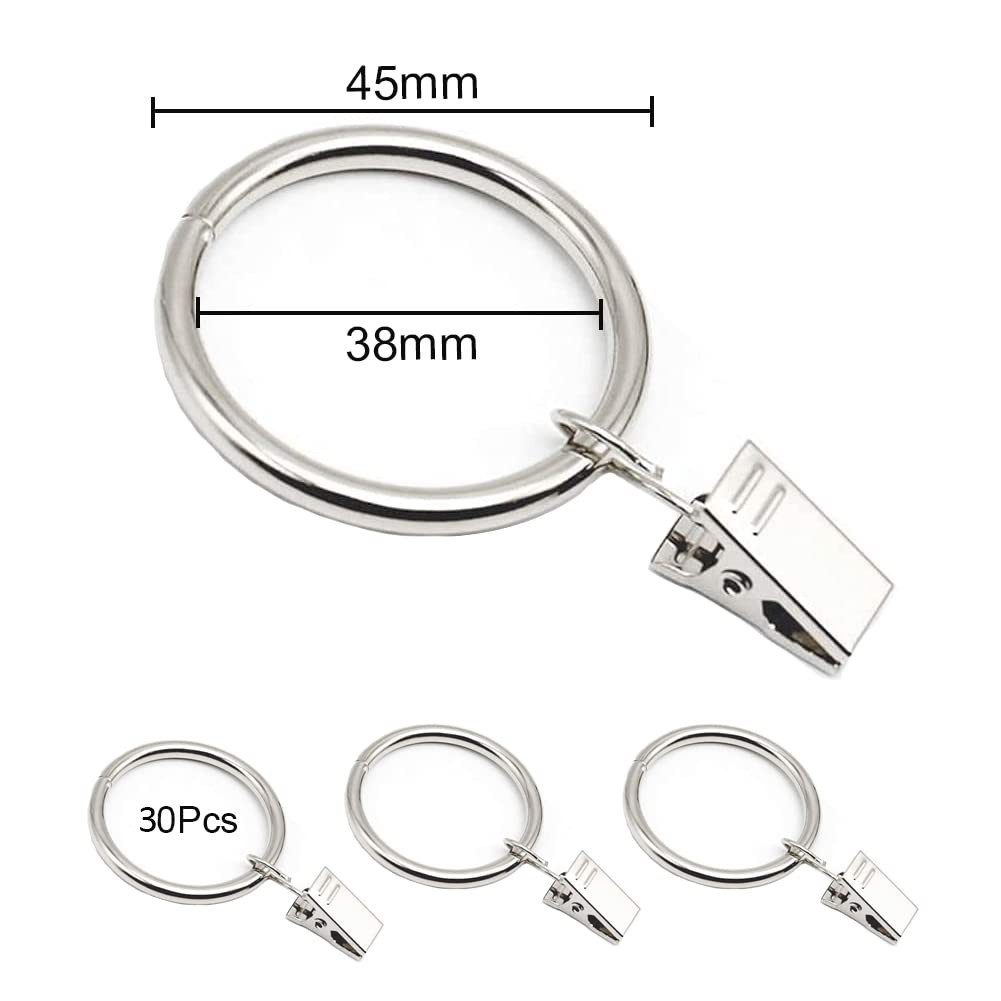 ZEUOPQ Gardinenbefestigungen Ersatzteile Gardinenklemmen mit Ringen, günstig online kaufen