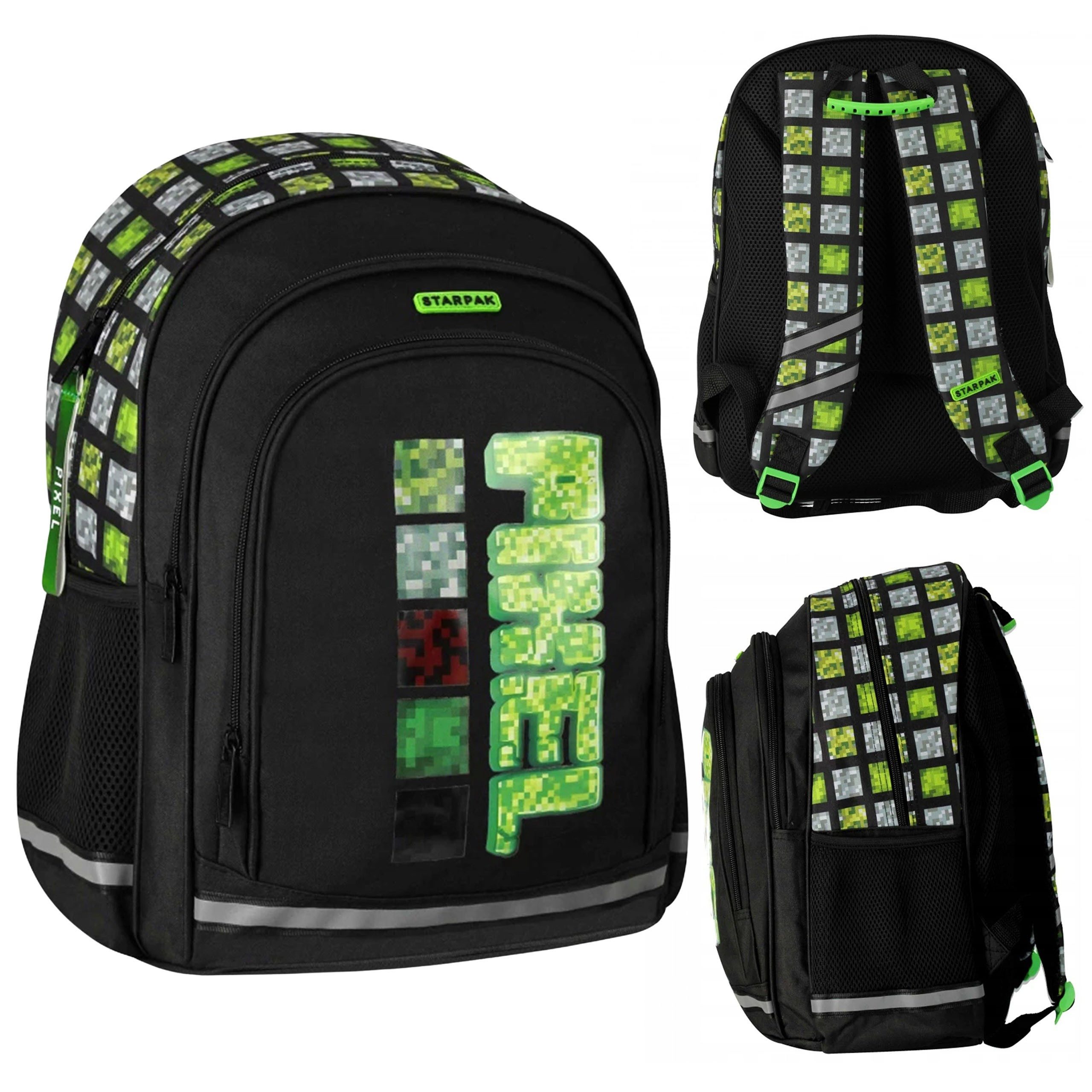 Pixel Schulrucksack Pixel Game Schulrucksack für Jungen 40x29x20cm, gepolstert