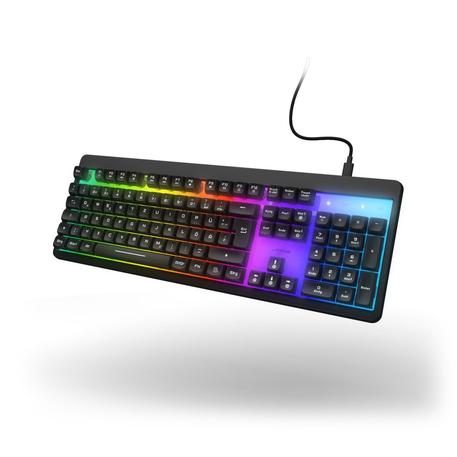 uRage Exodus 215 Illuminated, Schwarz, QWERTZ Gaming-Tastatur