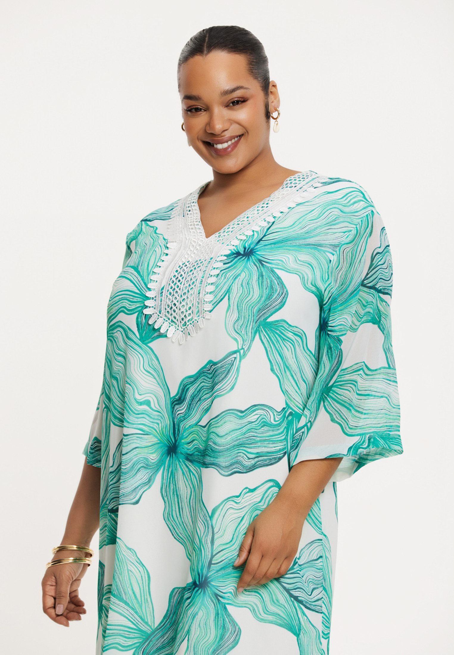 YOEK Midikleid Damen Kleid ärmellos