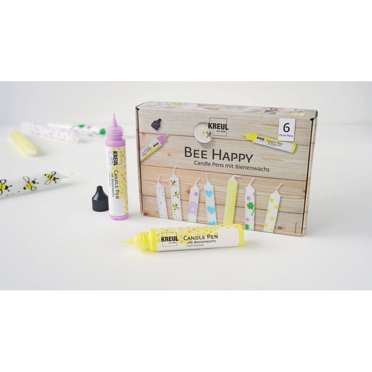 C. KREUL Malstift KREUL Candle Pen Bee Happy 6x29ml