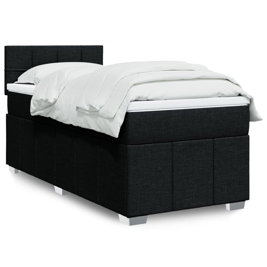 vidaXL Bett Boxspringbett mit Matratze Schwarz günstig online kaufen