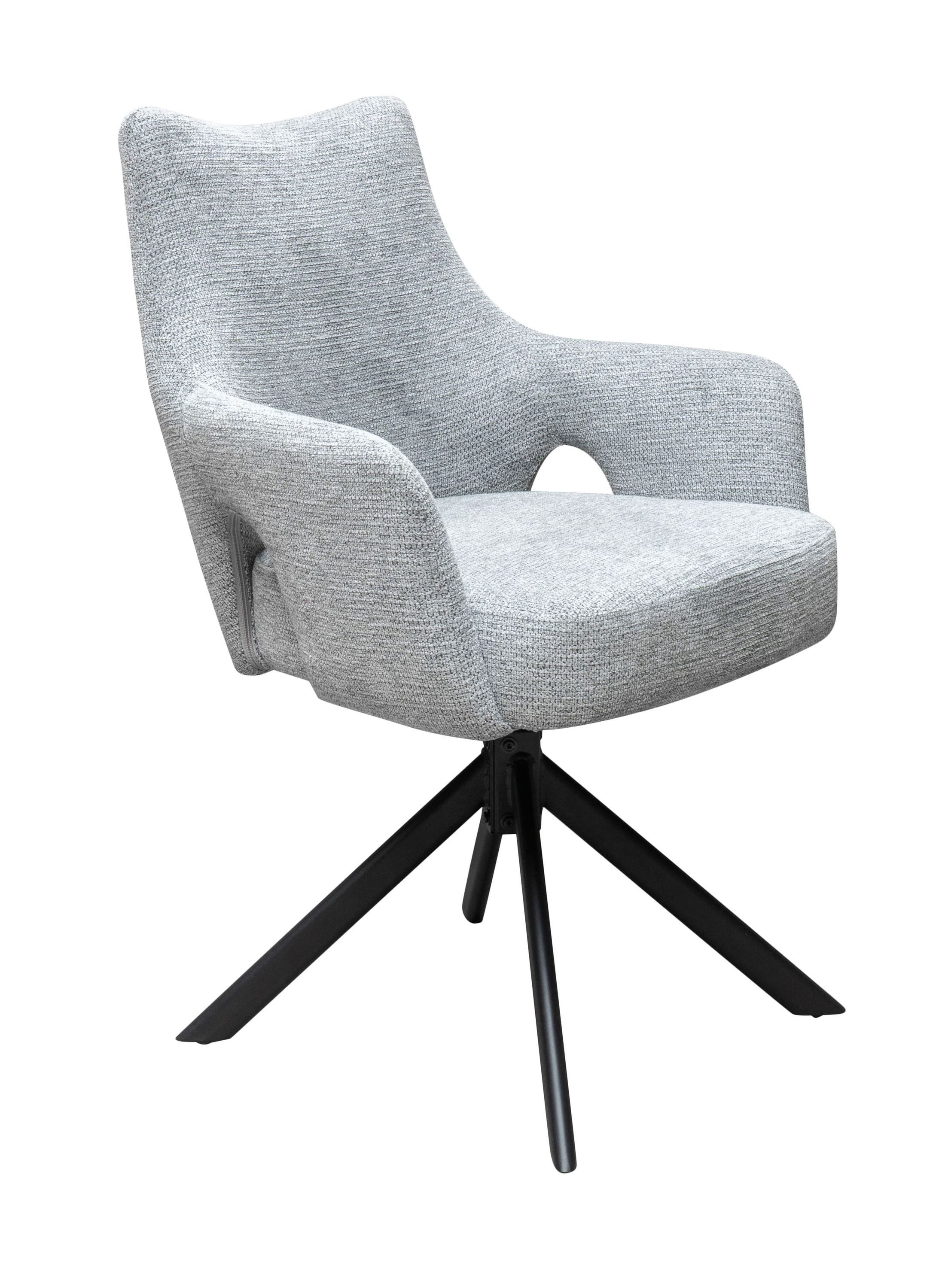 dasmöbelwerk Esszimmerstuhl Esszimmerstuhl Merlin Drehstuhl Webstoff Grau A günstig online kaufen