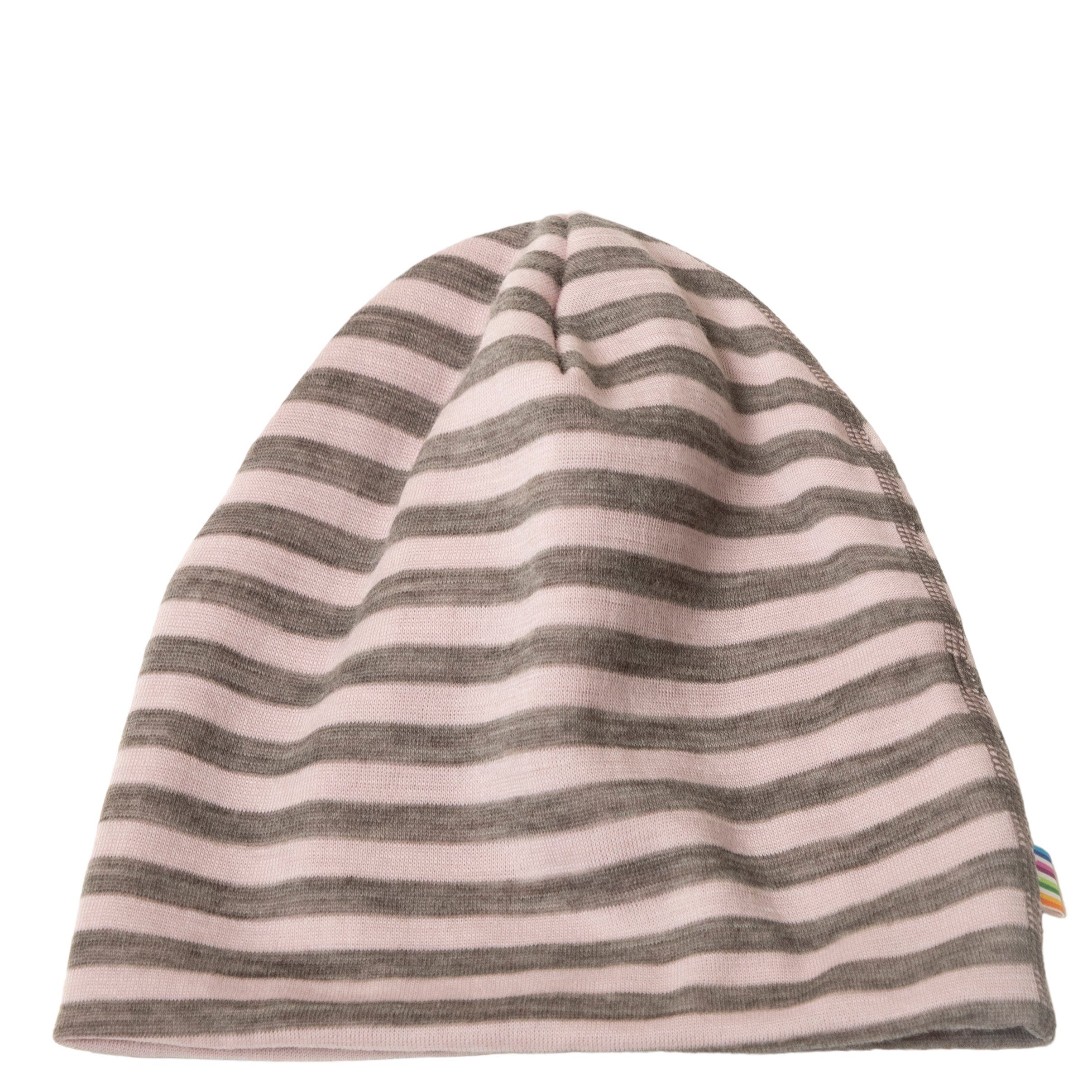 Joha Beanie aus Merinowolle old pink