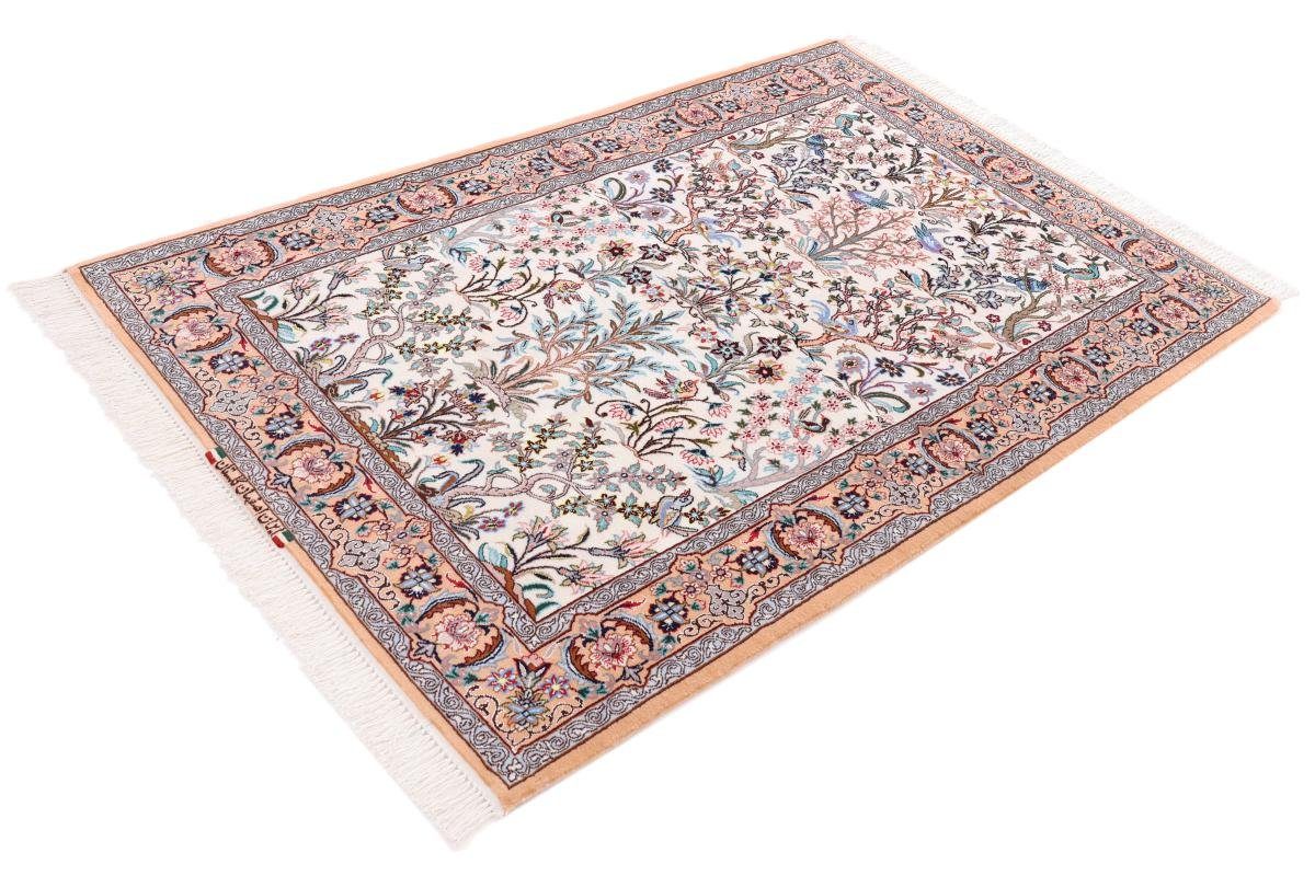 Isfahan Handgeknüpfter rechteckig, Seidenkette Nain 110x161 Trading, mm Orientteppich, 6 Orientteppich Höhe: