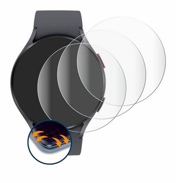 Savvies Full-Cover Schutzfolie für Samsung Galaxy Watch 5 (44mm), Displayschutzfolie, 4 Stück, 3D Curved klar