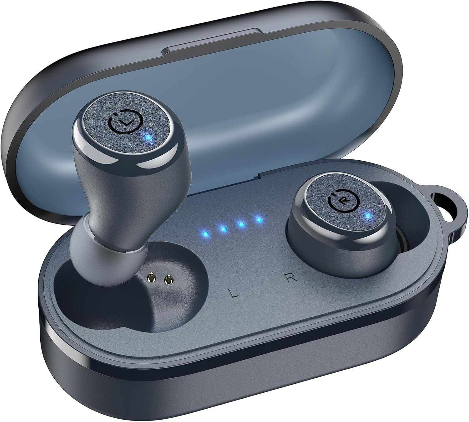 TOZO Bluetooth 5.3 Kopfhörer mit ENC & 55H Akkulaufzeit In-Ear-Kopfhörer (Moderne ENC Geräuschunterdrückung verbessert Telefonate und sorgt für klare Stimmen auch in lauter Umgebung., Wasserdichte Sport Ohrhörer mit Tiefbass & Wireless Charging)
