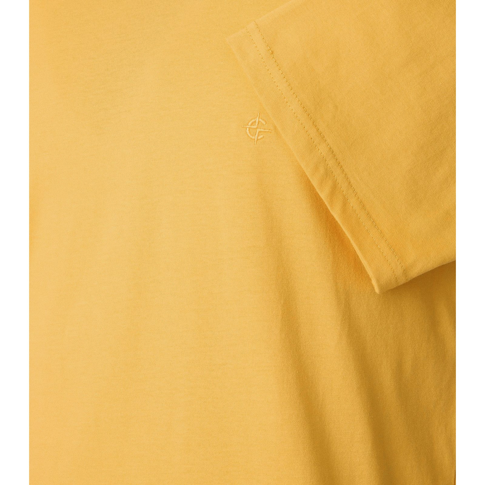 CASAMODA Rundhalsshirt CasaModa Übergrößen Basic T-Shirt gelb