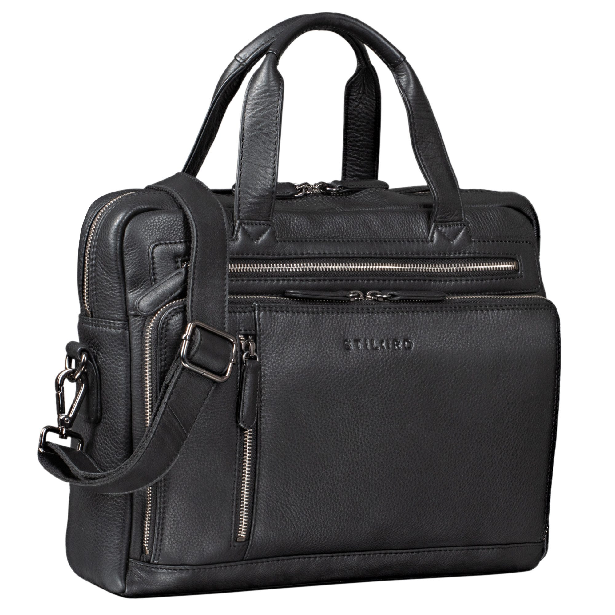STILORD Laptoptasche "Avery" Ledertasche Umhängetasche