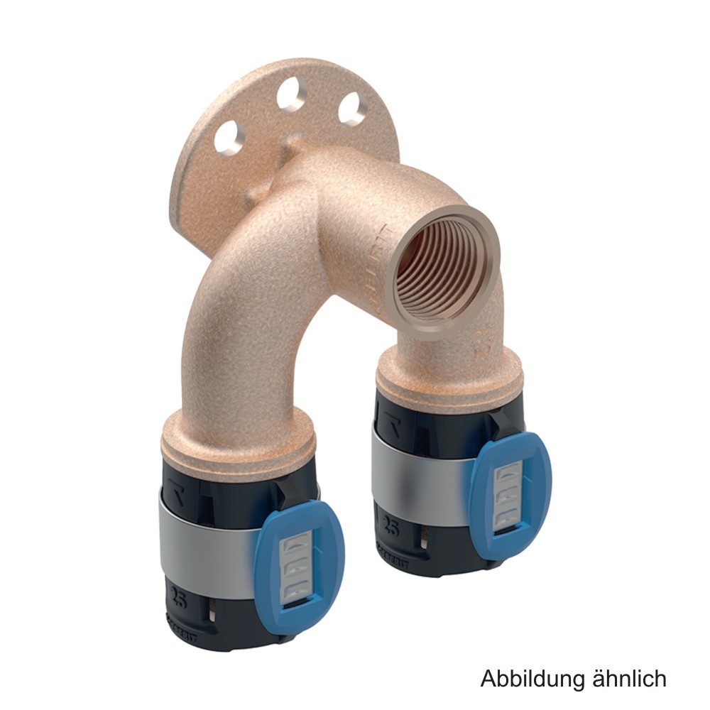 Wasserrohr Geberit FlowFit Doppelanschlusswinkel 90°, 16 mm x 1/2" x 20 mm, L: 52