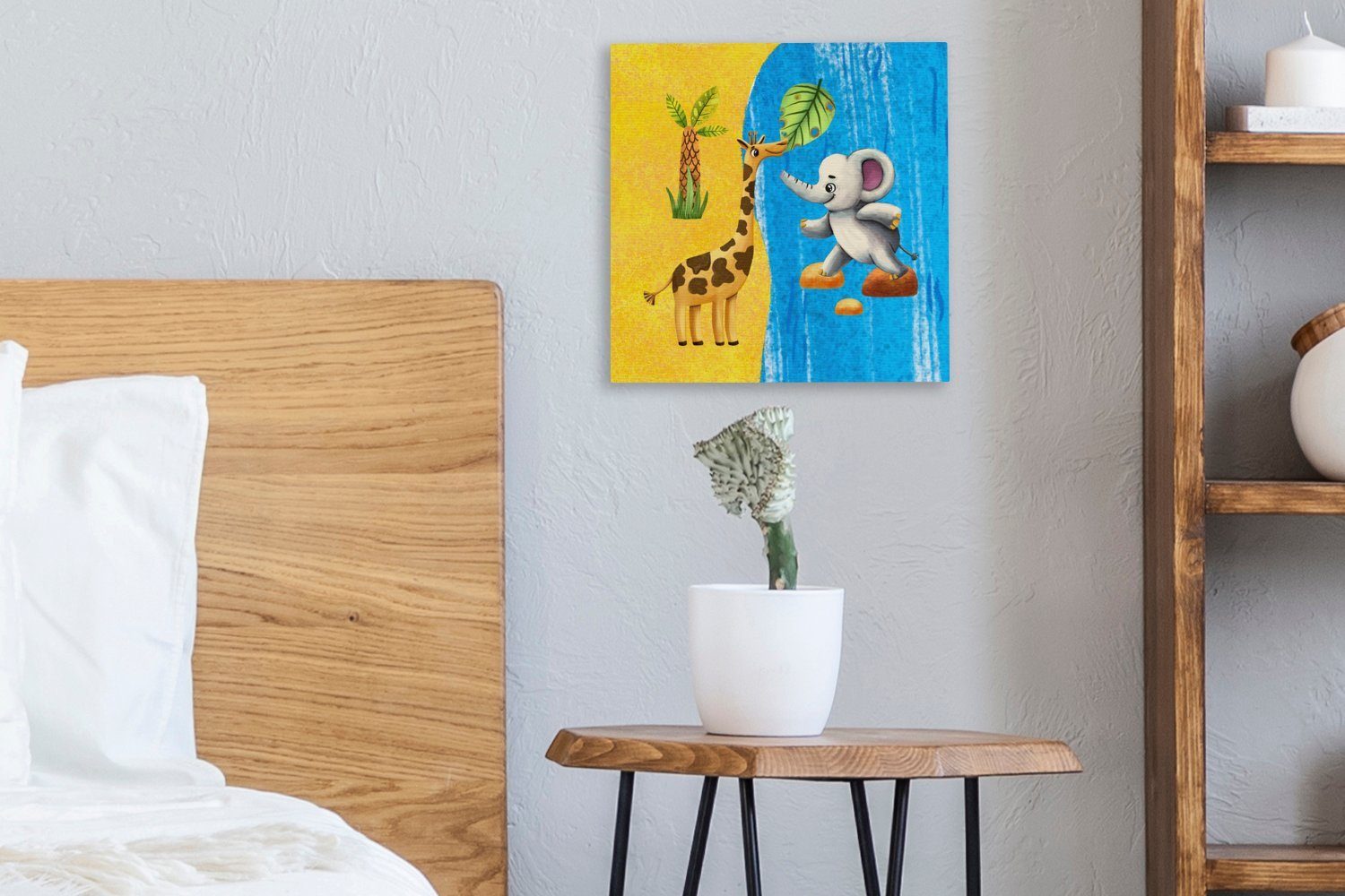 - Elefant (1 OneMillionCanvasses® Bilder für Leinwandbild Schlafzimmer - Meer, Giraffe Wohnzimmer St), Leinwand - Strand