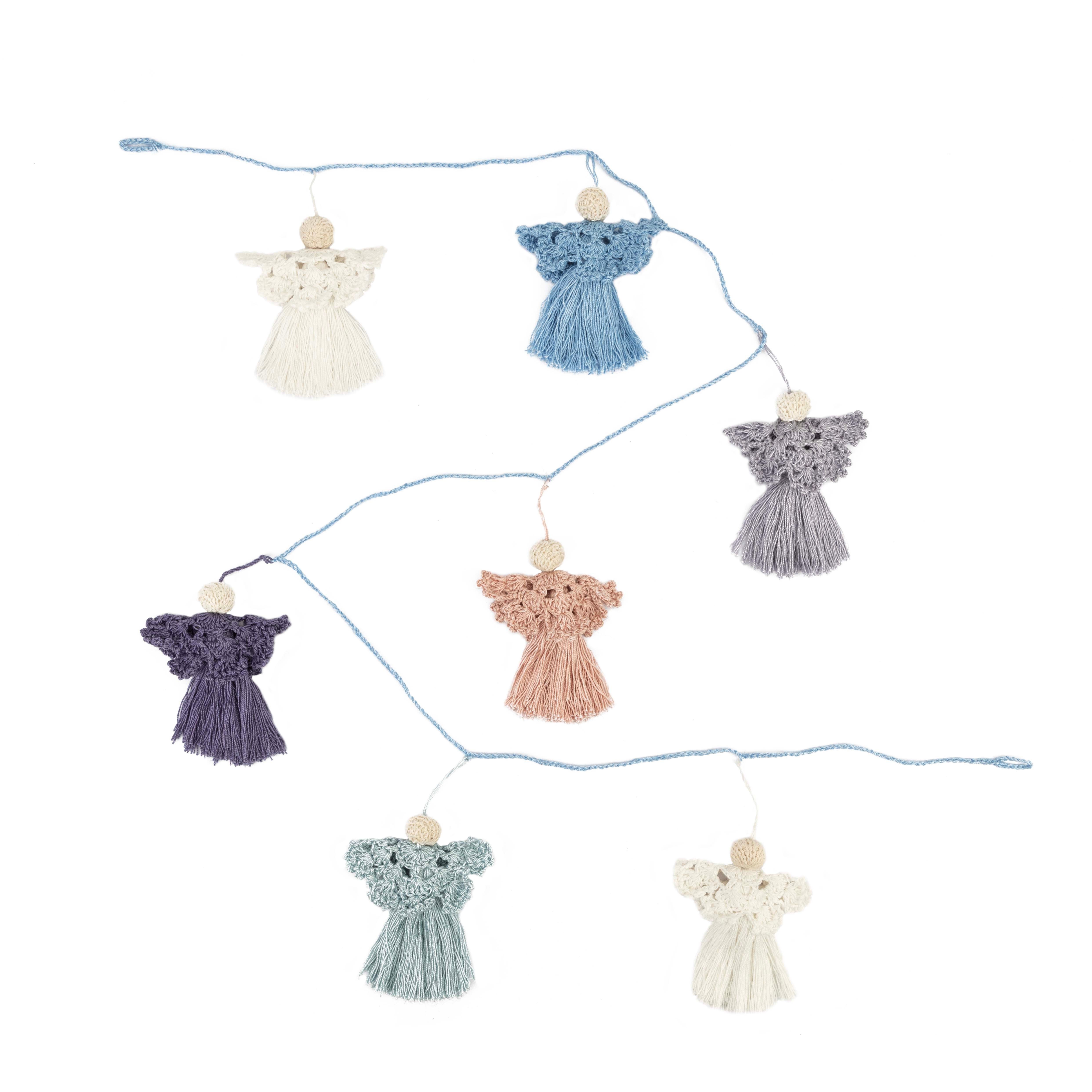 El Puente Girlande Weihnachtsgirlande "Engel", Handmade, Fair Trade